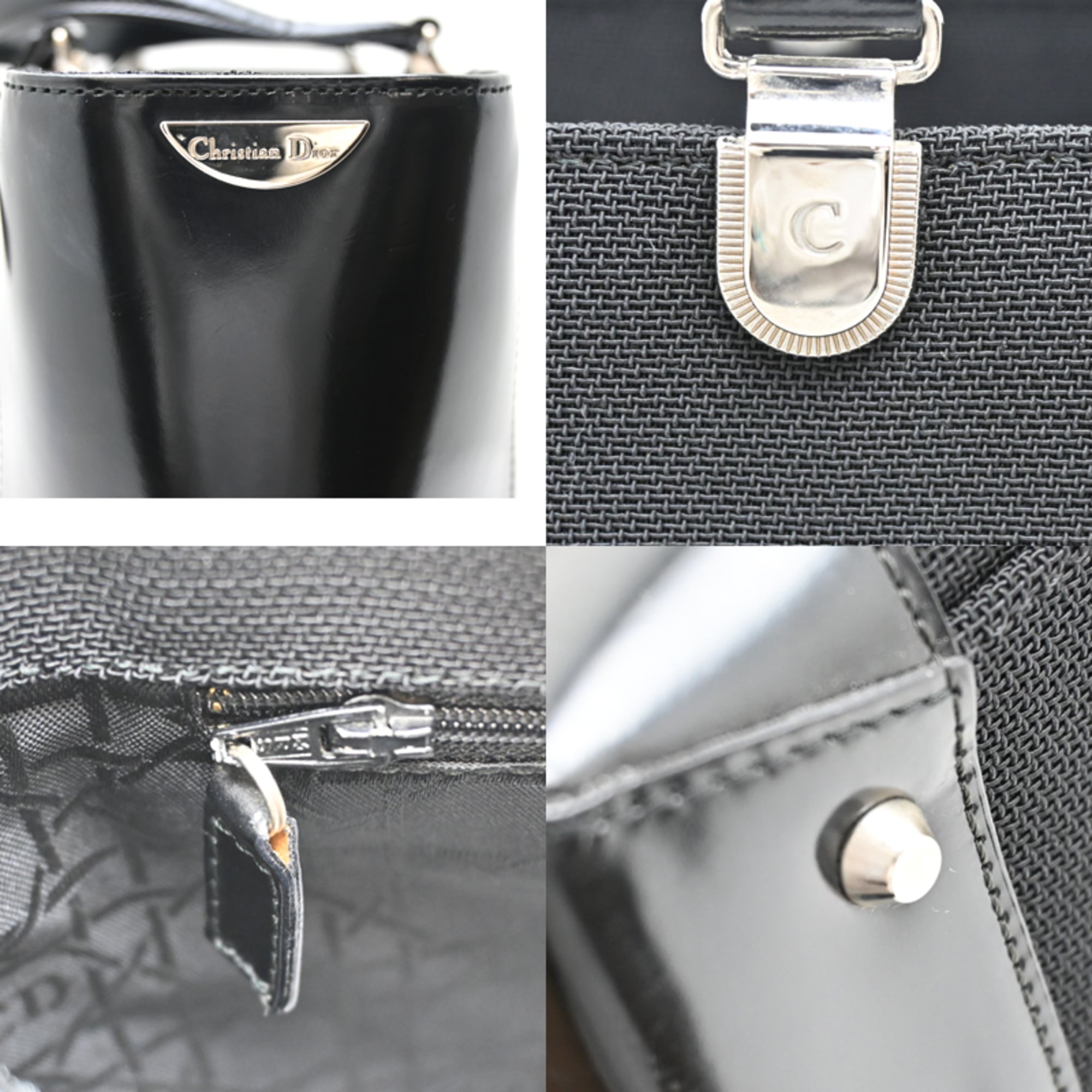 Christian Dior Black Canvas Tote Bag (Pre-Owned)