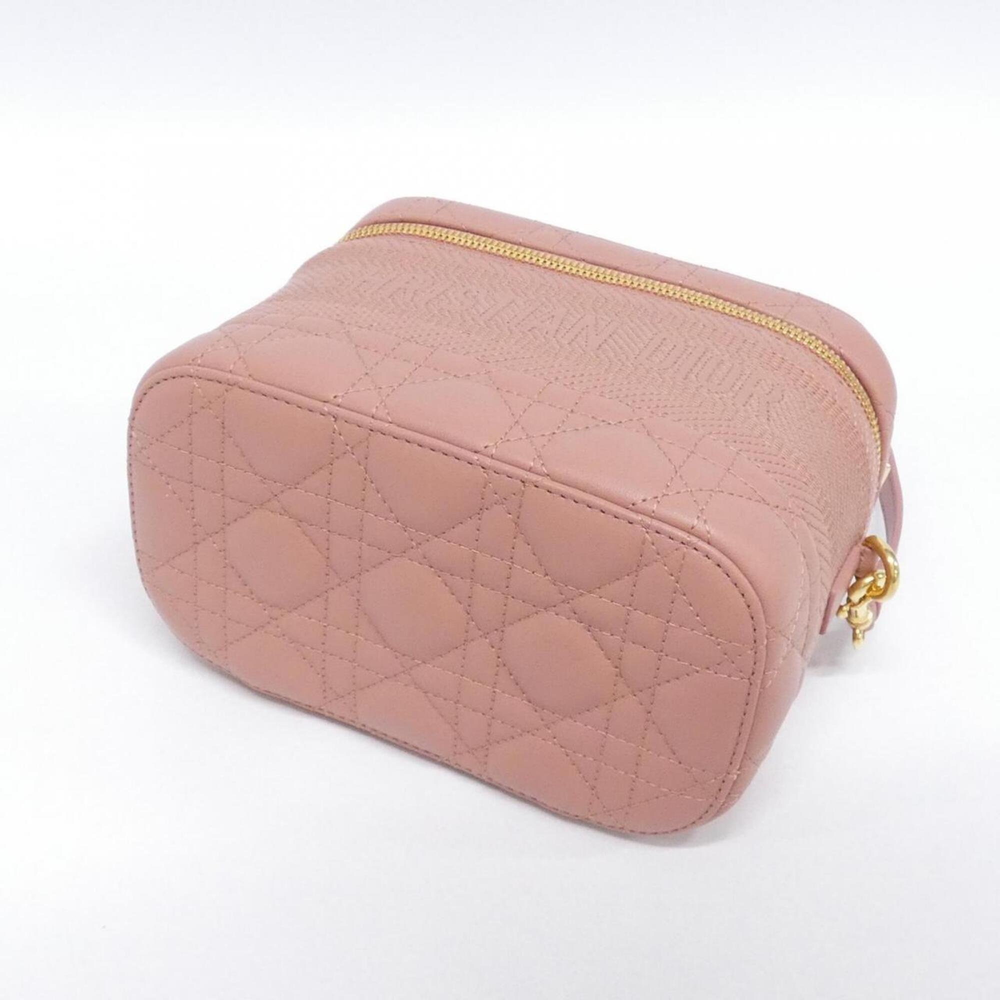 Christian Dior Pink Leather Vanity Bag (Pre-Owned)