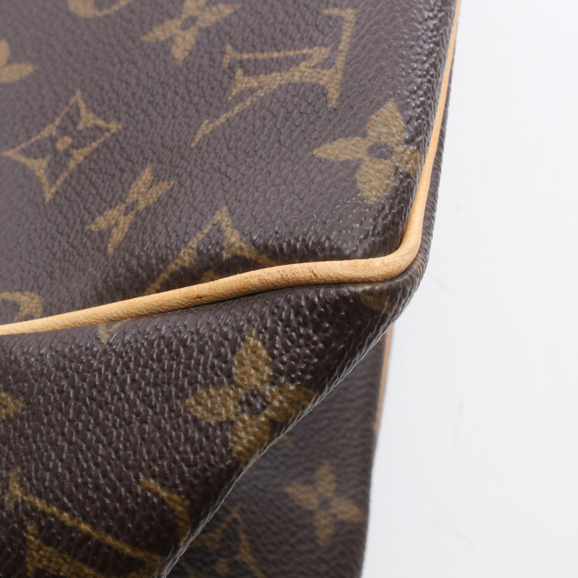 Louis Vuitton Brown Monogram Coated Canvas Leather Handbag (Pre-Owned)