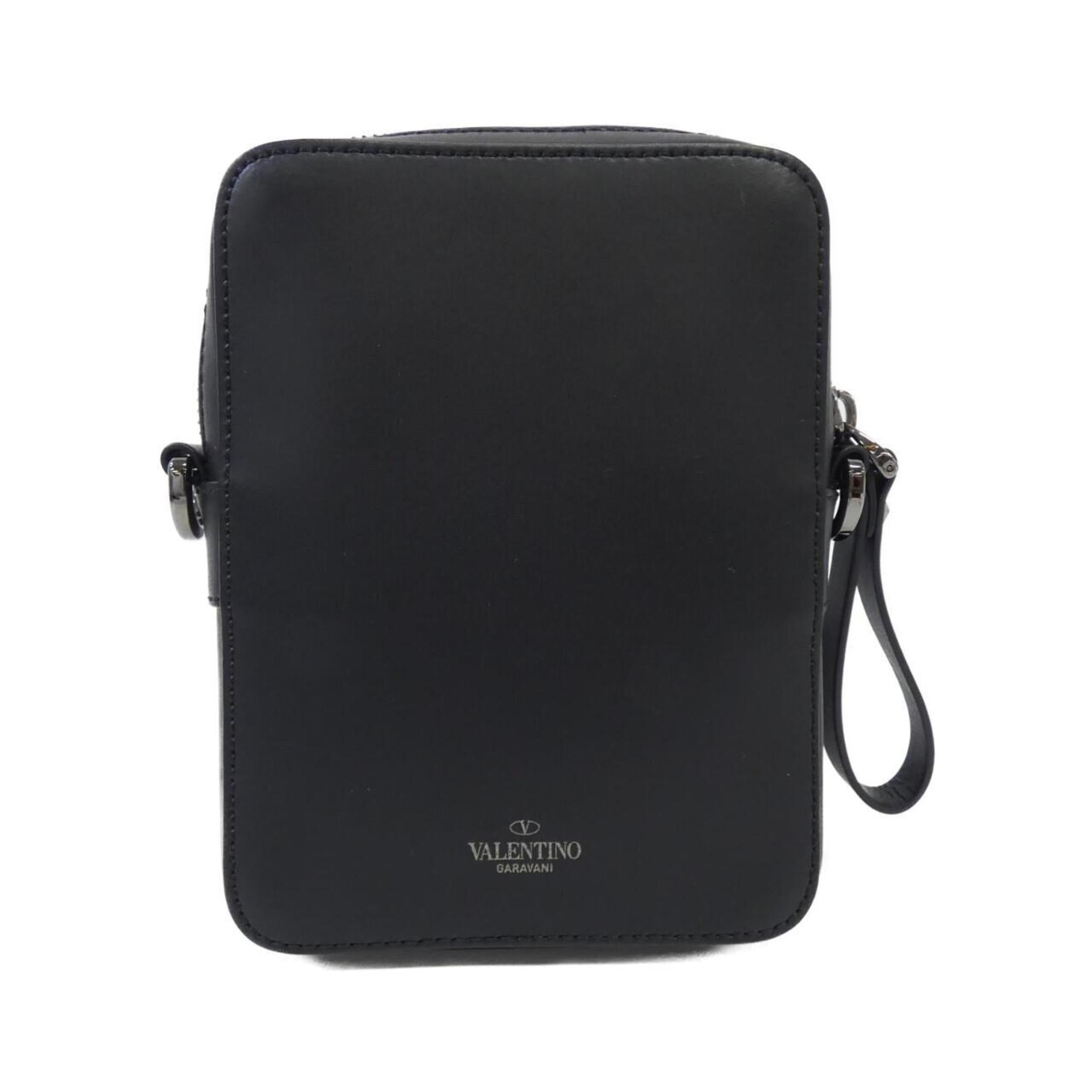 Valentino Garavani Black Leather Shoulder Bag (Pre-Owned)