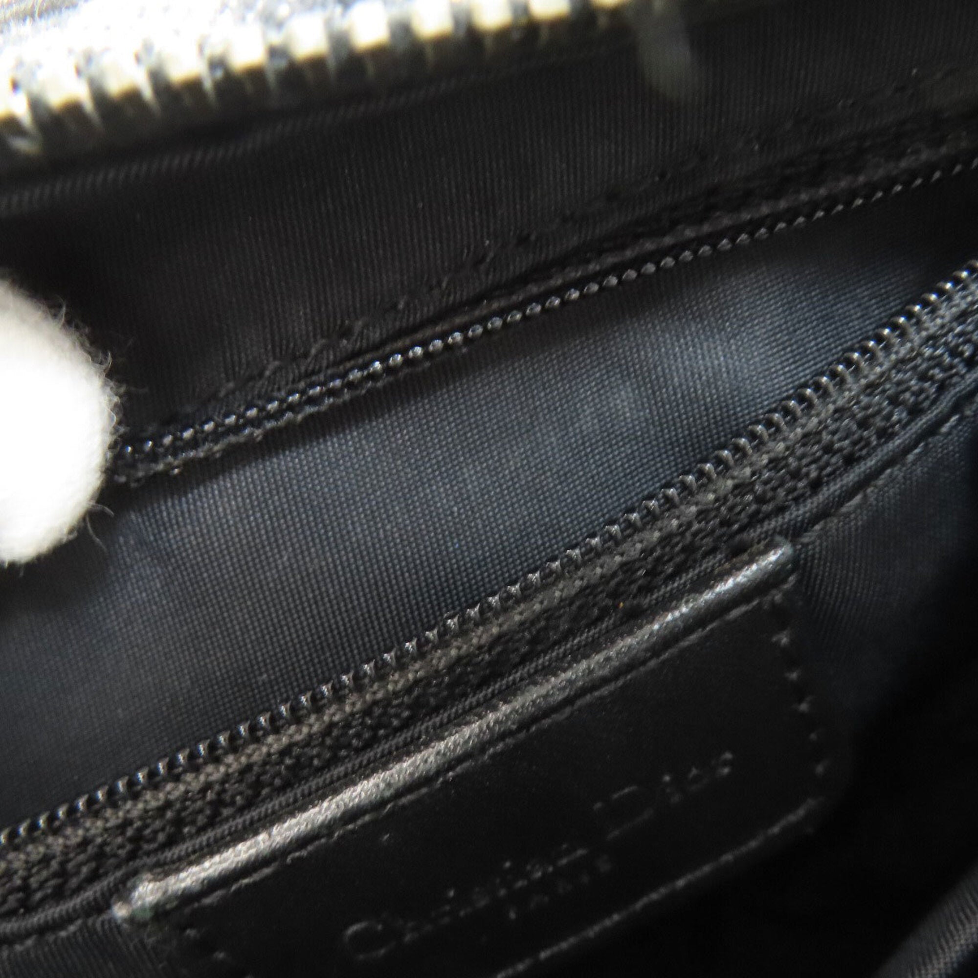 Christian Dior Trotter Black Canvas Shoulder Bag (Pre-Owned)
