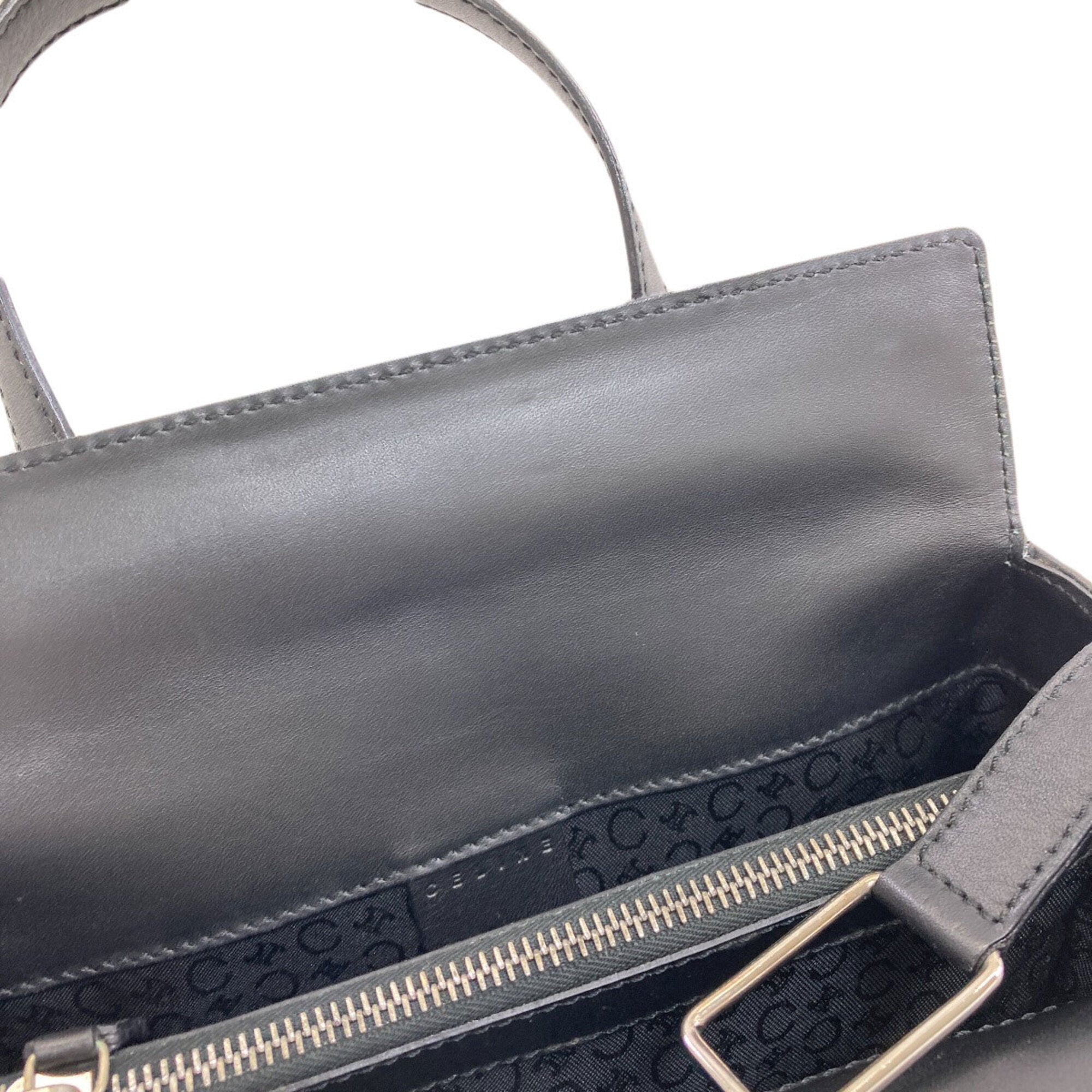 Celine Macadam Black Canvas Handbag (Pre-Owned)