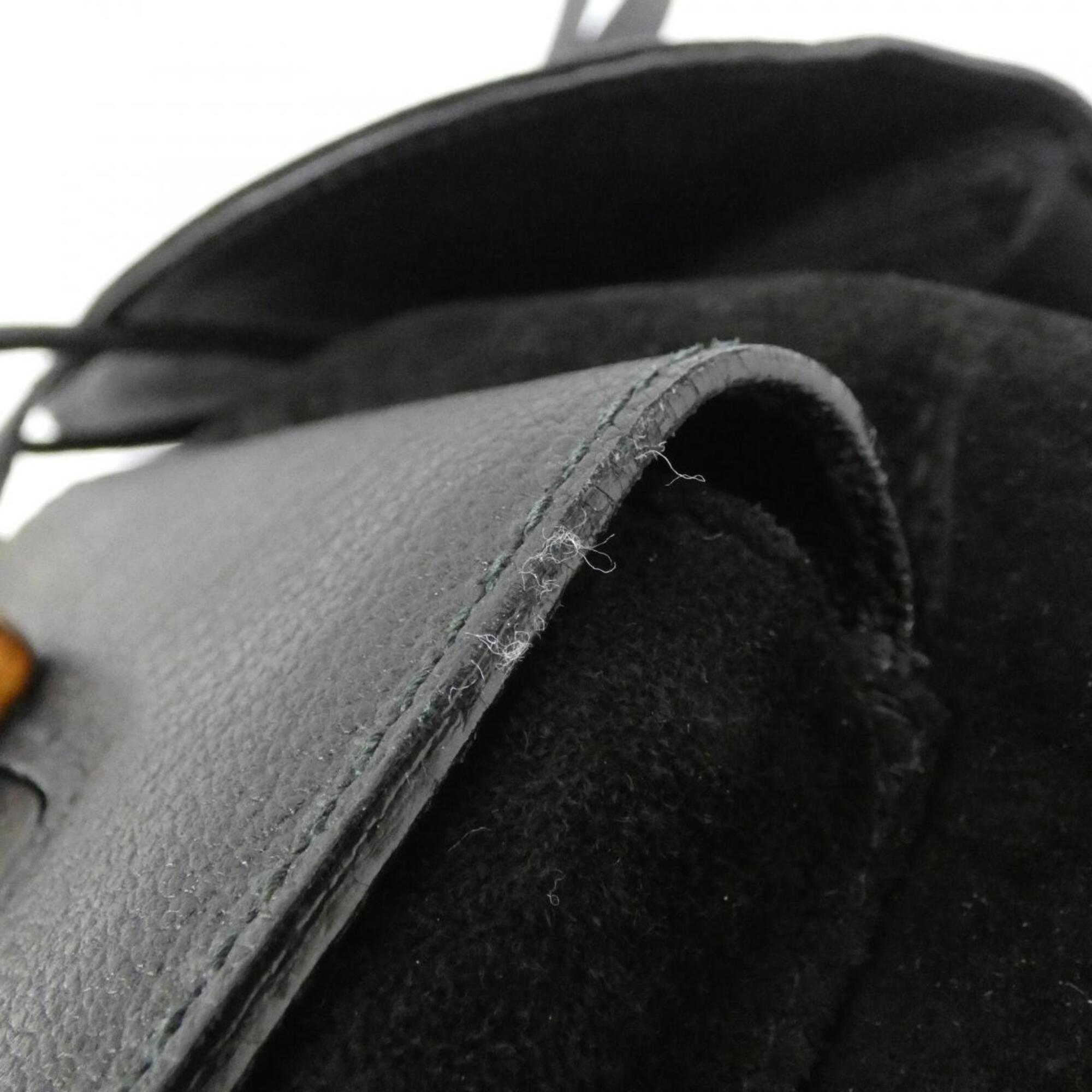 Gucci Black Suede Leather Backpack (Pre-Owned)