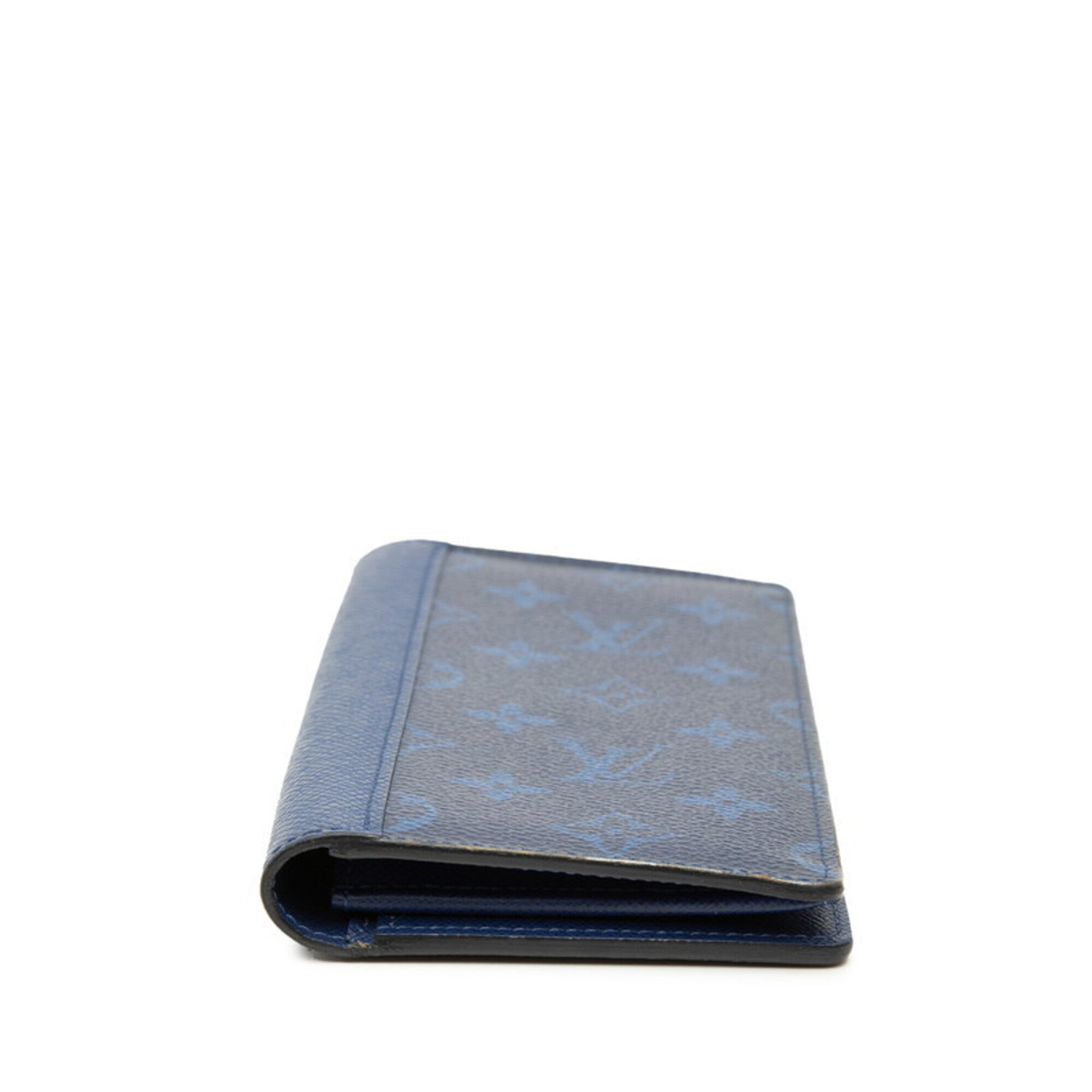 Louis Vuitton Monogram Blue Cobalt Pvc Taigarama Long Wallet (Bi-Fold) (Pre-Owned)
