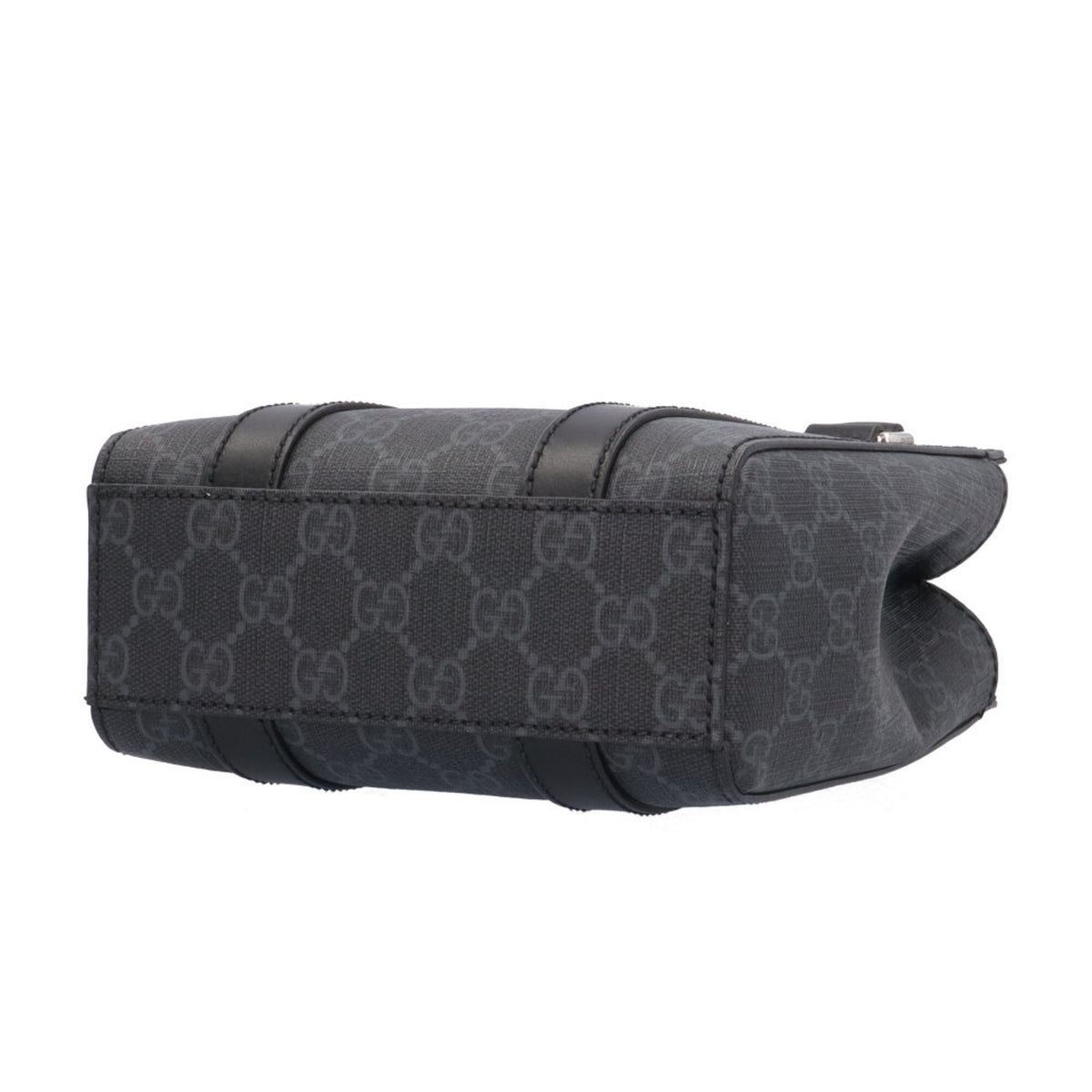 Gucci Black Gray Gg Supreme Canvas Shoulder Bag (Pre-Owned)