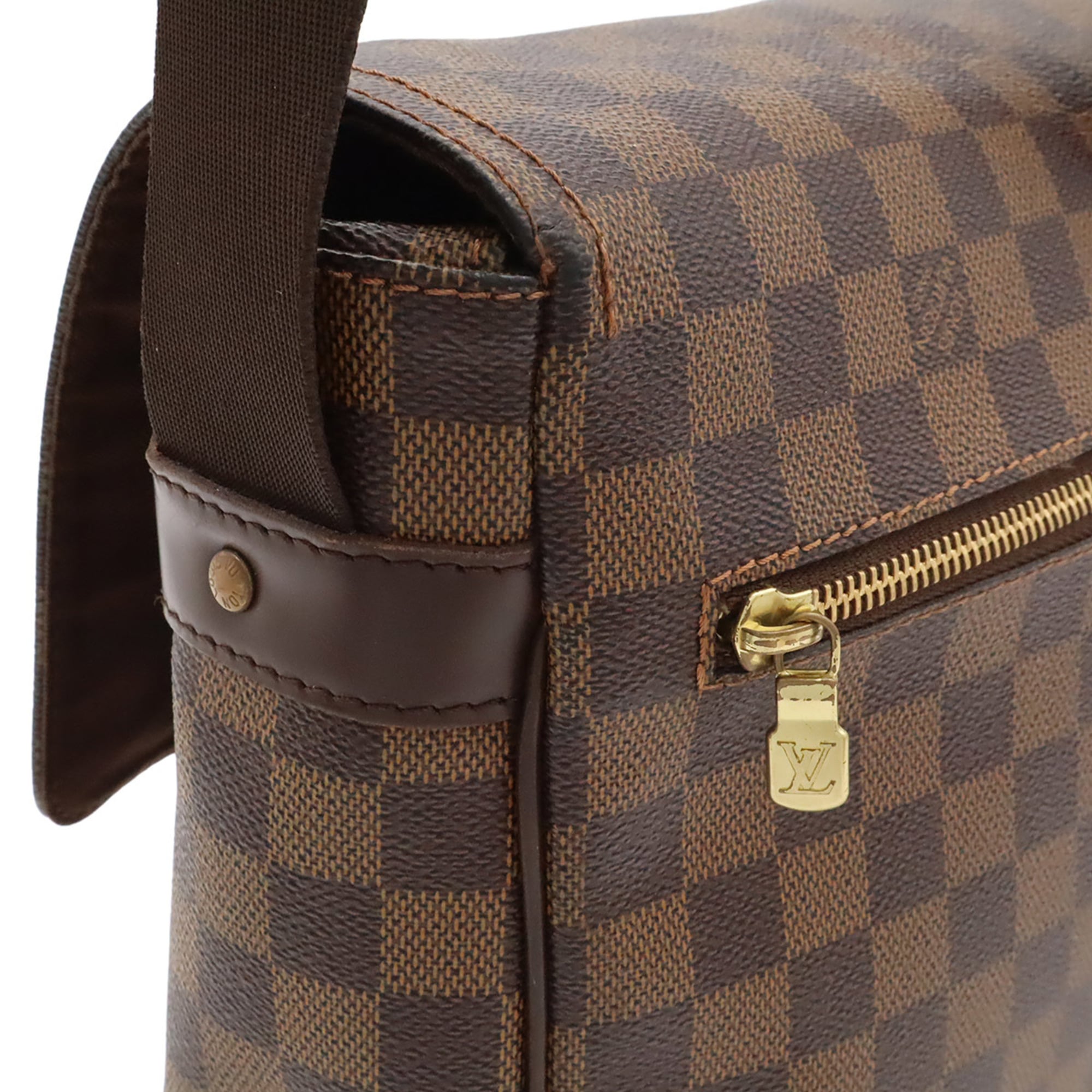Louis Vuitton Brown Pvc Coated Canvas Messenger Bag Shoulder Bag (Pre-Owned)