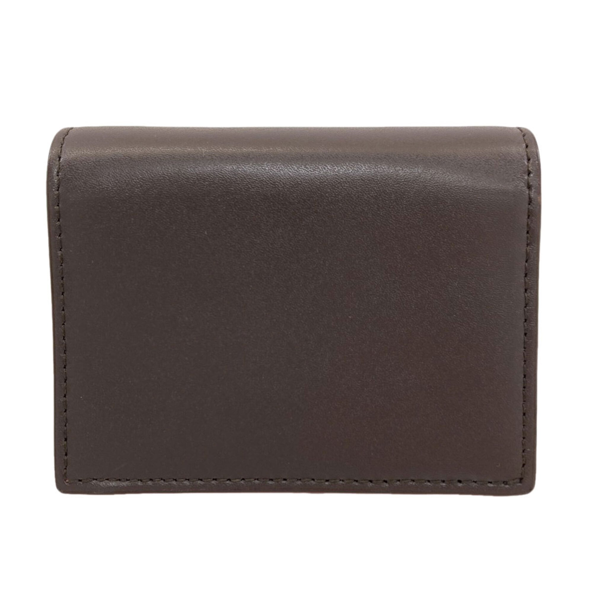 Salvatore Ferragamo Brown Pink Leather Wallet (Bi-Fold) (Pre-Owned)