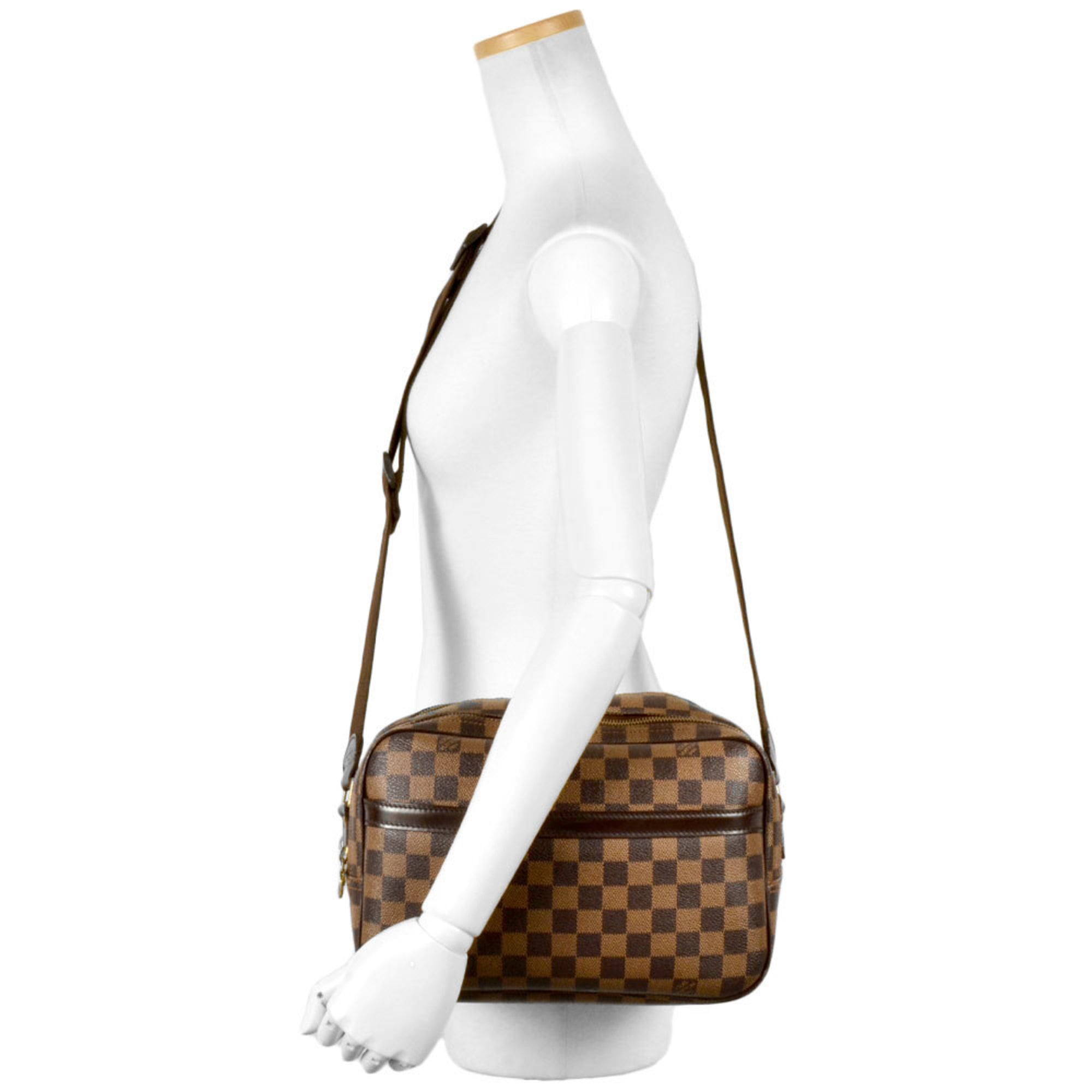 Louis Vuitton Brown Damier Canvas Ebene Damier Canvas Shoulder Bag (Pre-Owned)