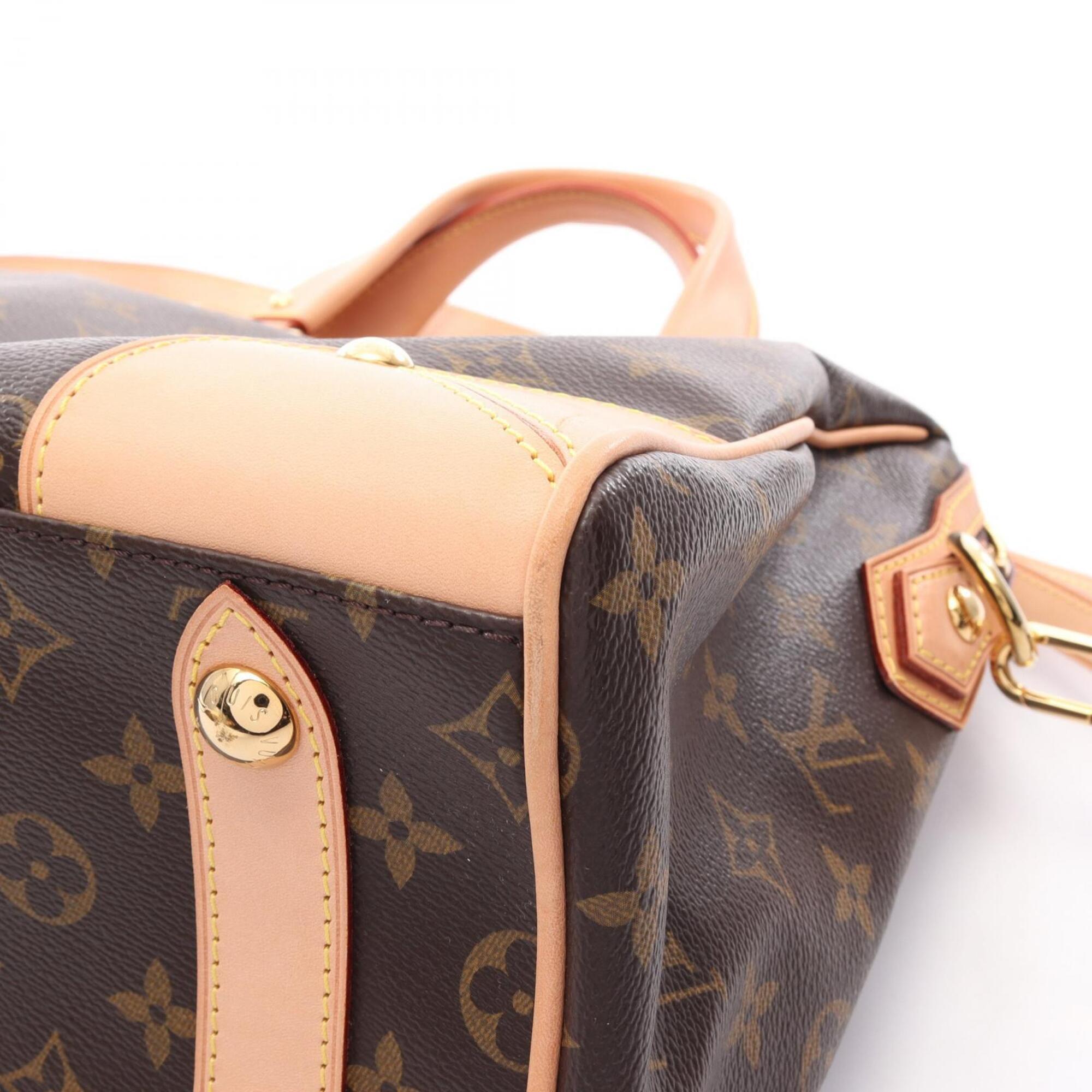 Louis Vuitton Brown Monogram Coated Canvas Leather Handbag (Pre-Owned)