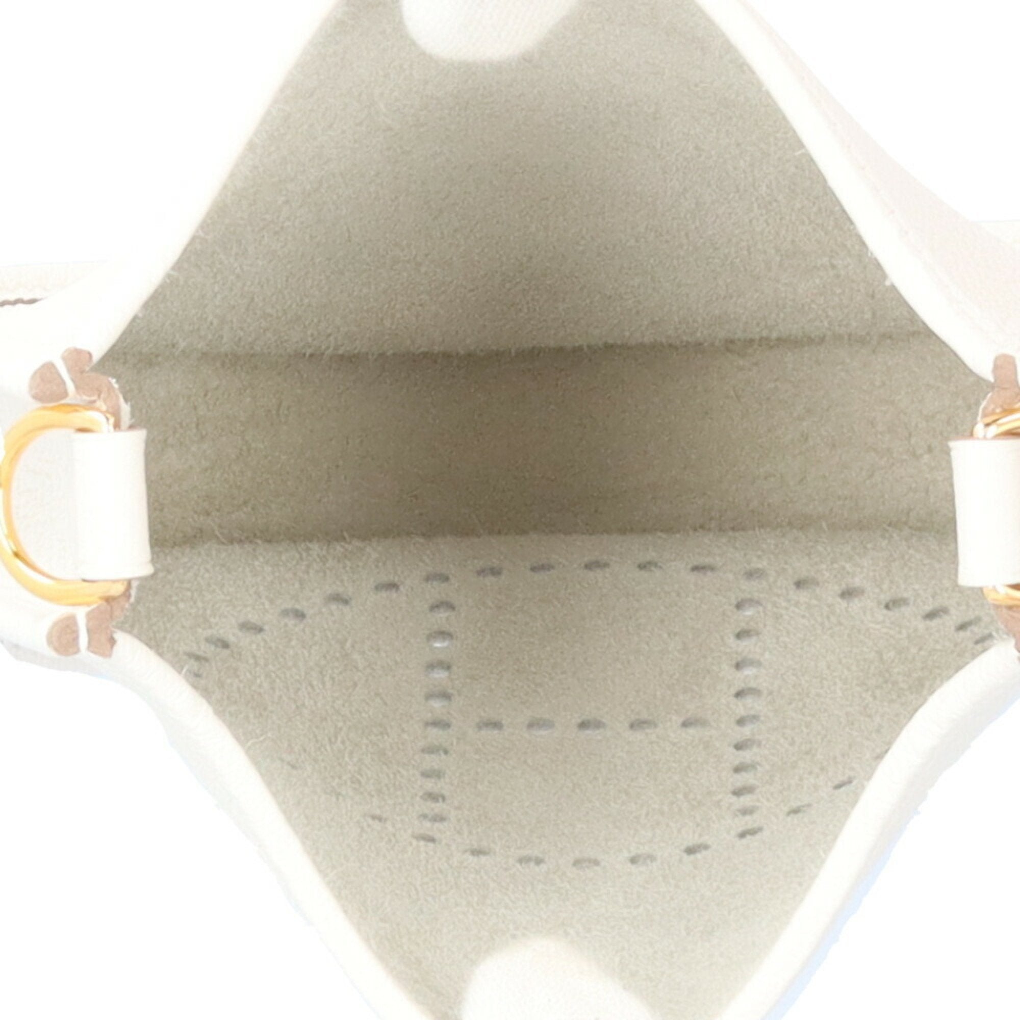 Hermes Evelyne White Leather Shoulder Bag (Pre-Owned)