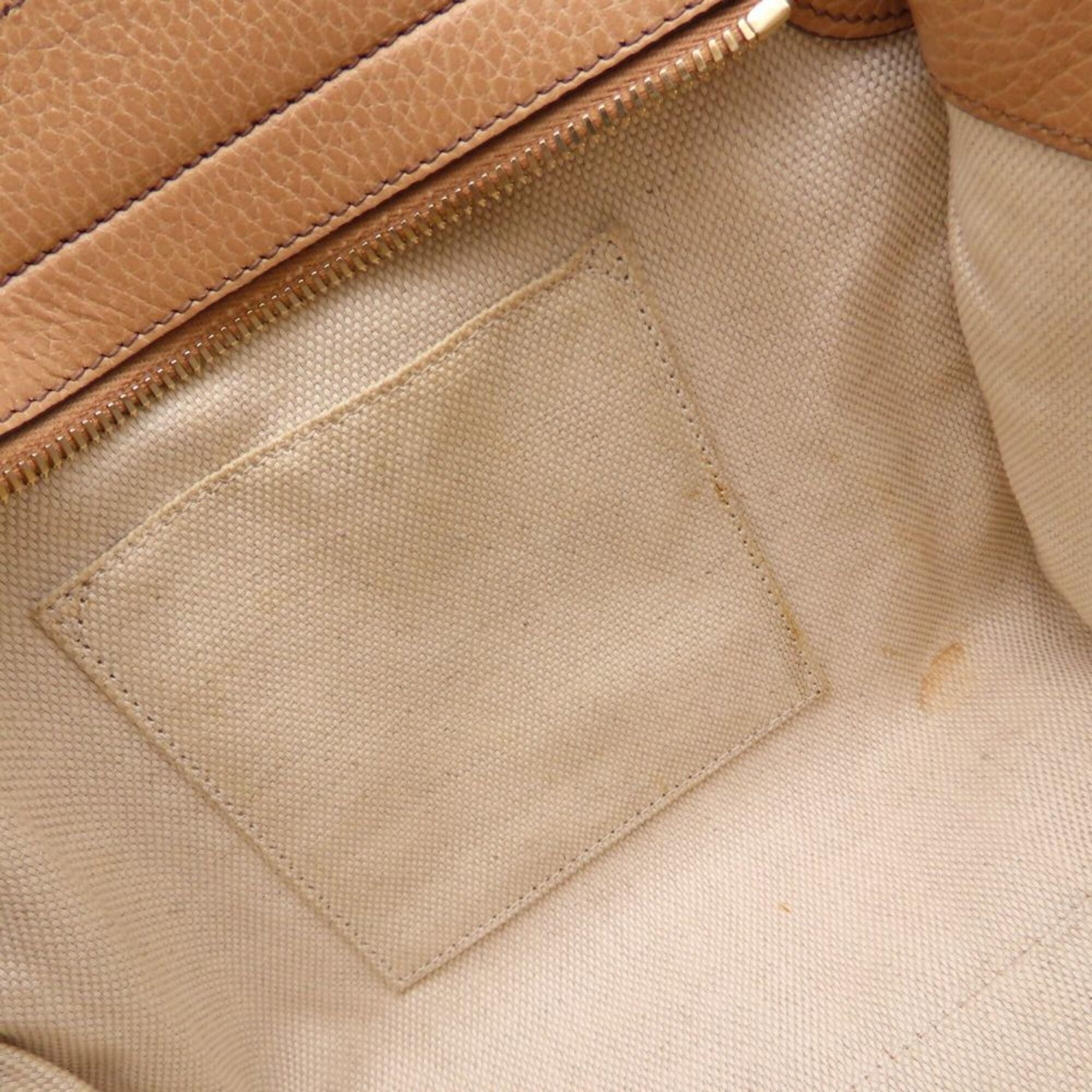 Gucci Beige Leather Handbag (Pre-Owned)