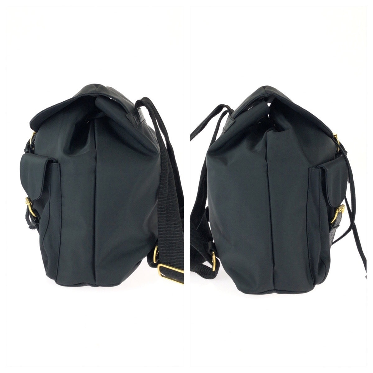 Versace Black Nylon Backpack (Pre-Owned)