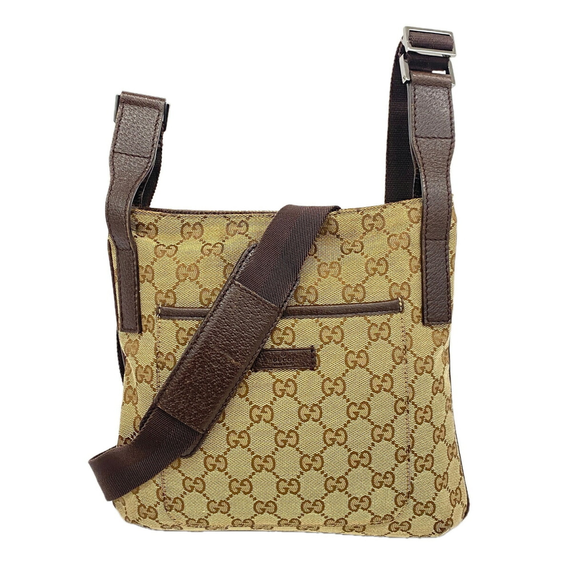 Gucci Beige Canvas Shoulder Bag (Pre-Owned)