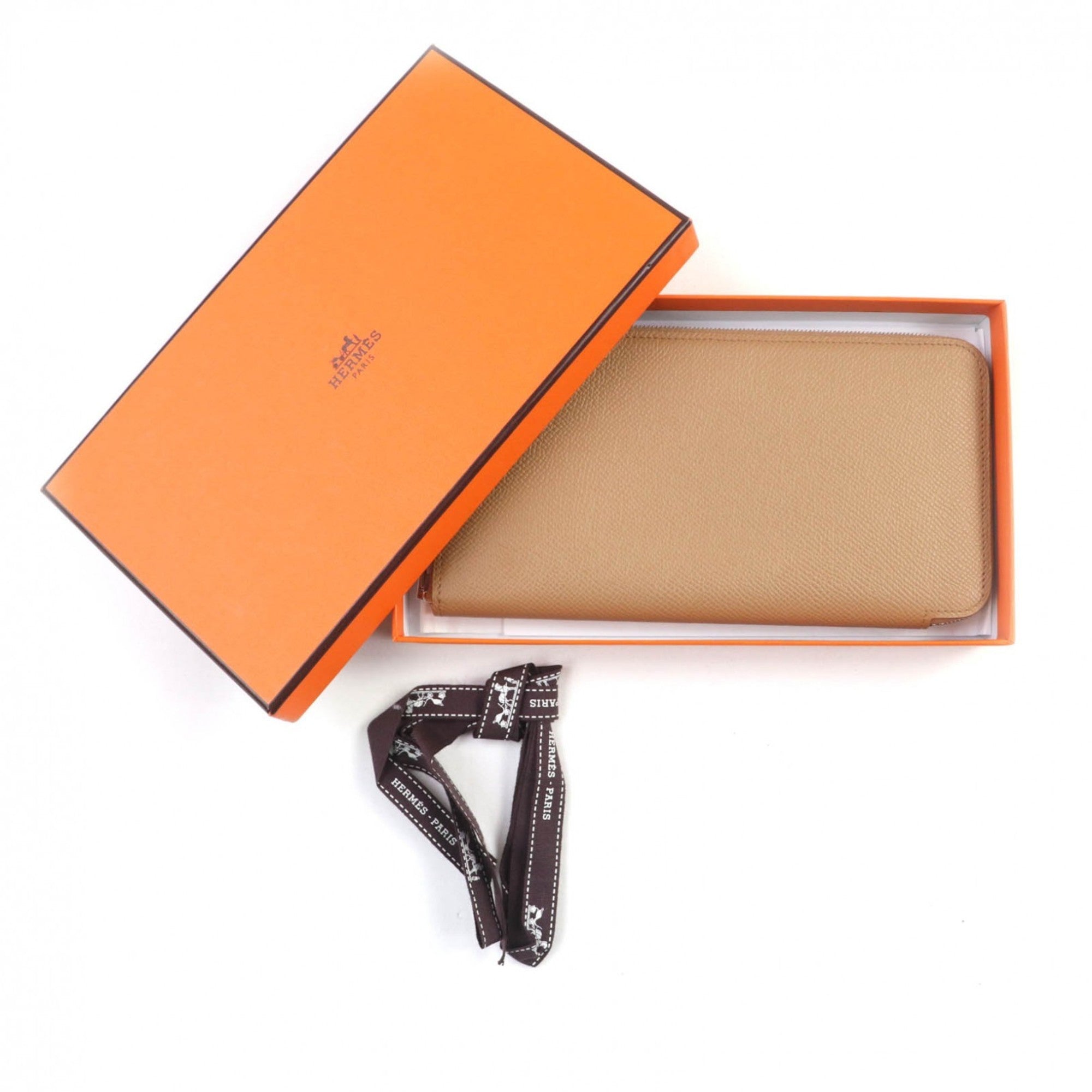 Hermes Silk'in Epsom Leather Long Wallet (Bi-Fold) (Pre-Owned)
