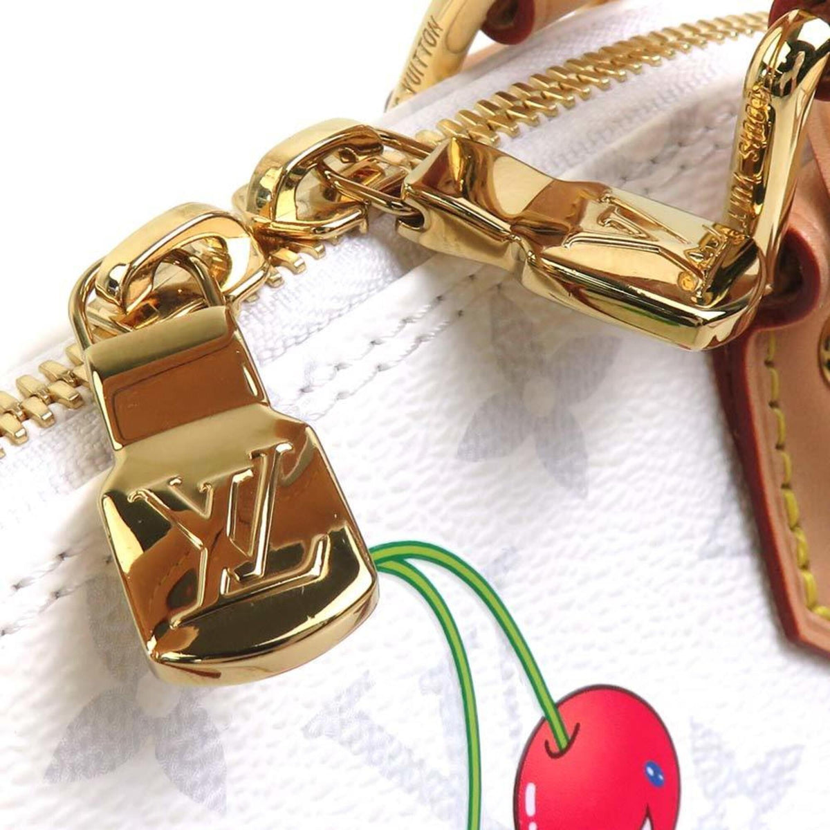 Louis Vuitton Monogram Cherry White Handbag Shoulder Bag (Pre-Owned)
