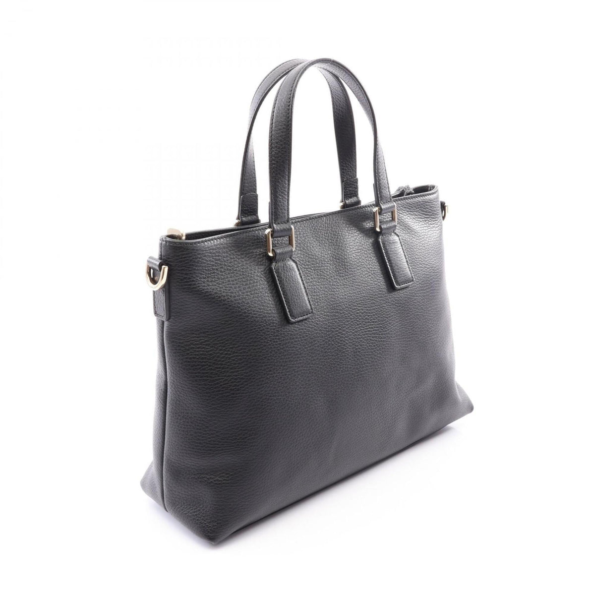 Gucci Black Leather Handbag Tote Bag (Pre-Owned)