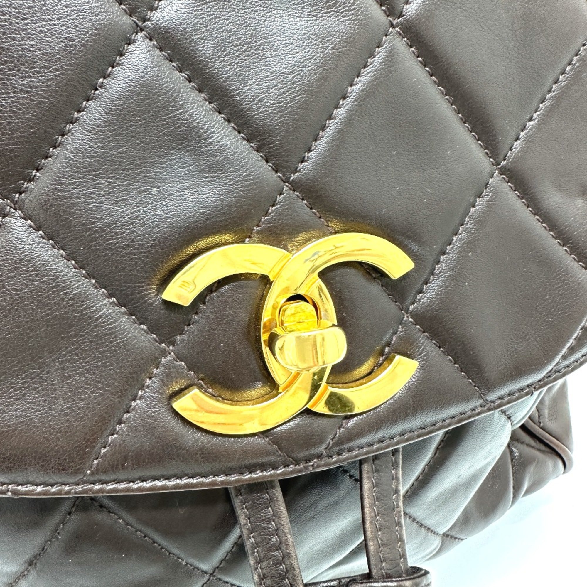 Chanel Brown Leather Backpack (Pre-Owned)