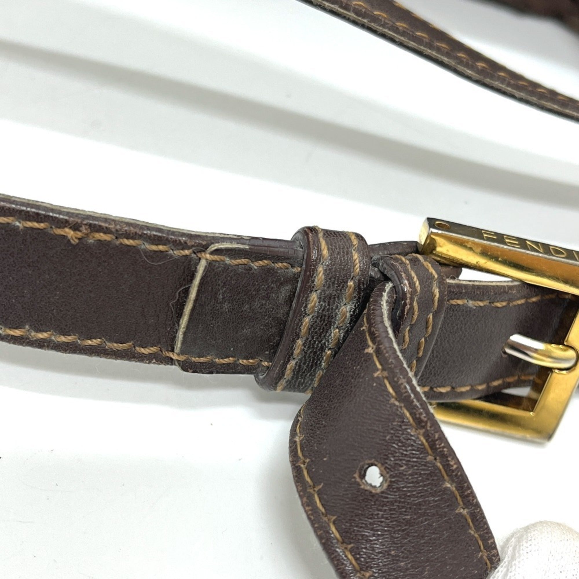Fendi Beige Pvc Pochette Shoulder Bag (Pre-Owned)