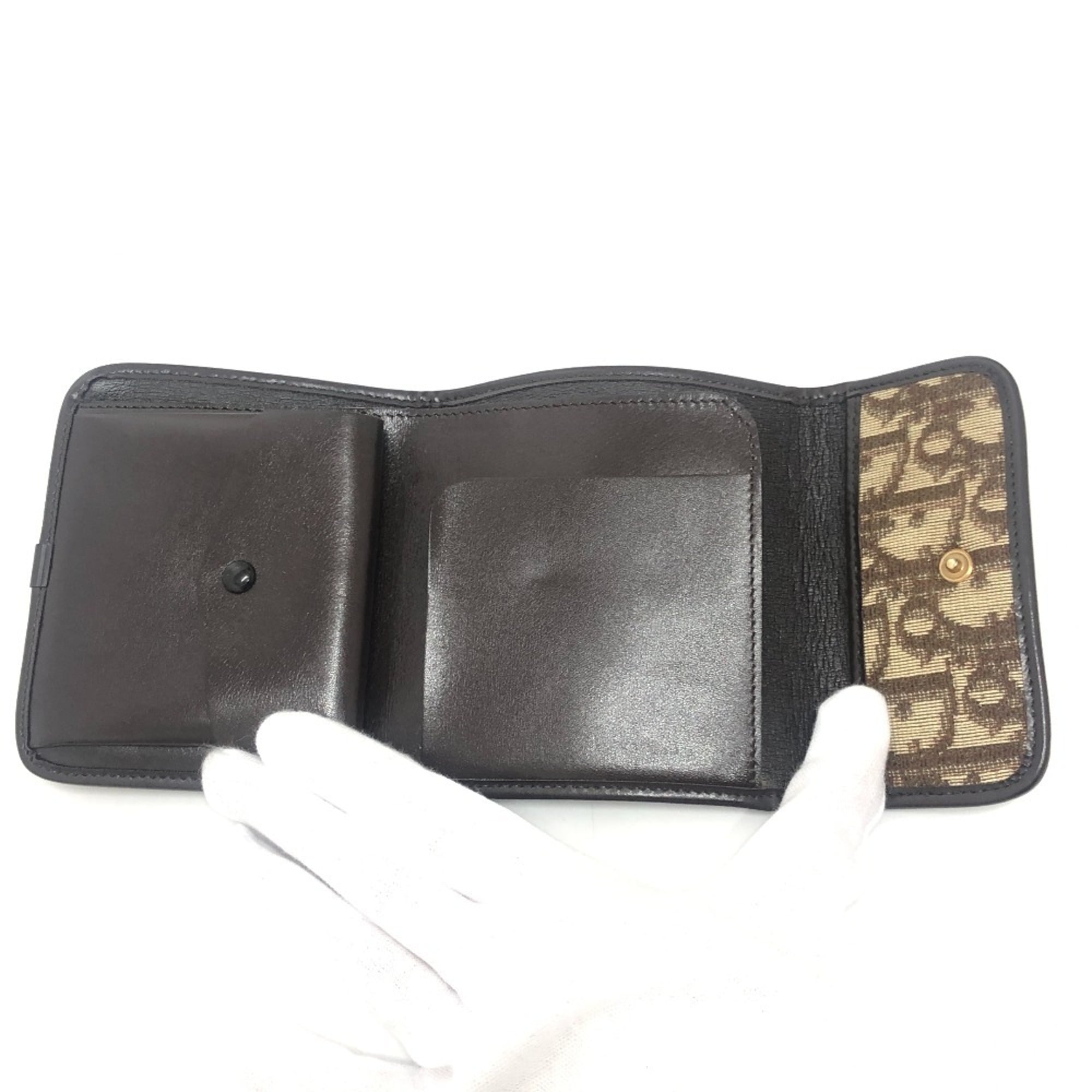 Christian Dior Brown Trotter Wallet (Tri-Fold) (Pre-Owned)