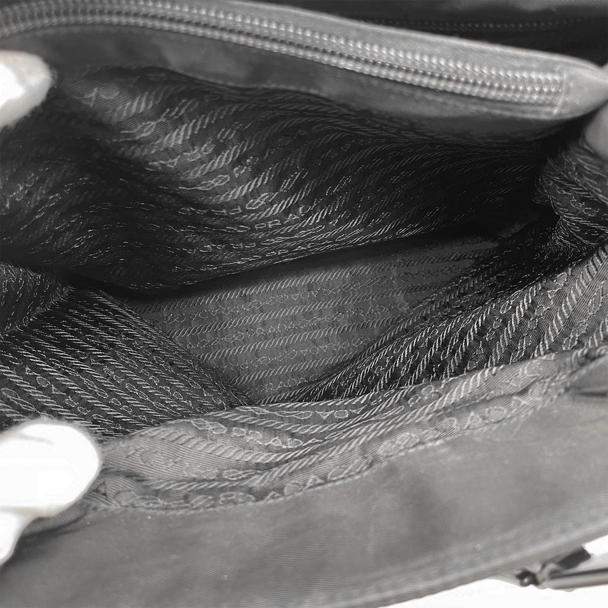 Prada Black Nylon Plastic Handbag Shoulder Bag (Pre-Owned)