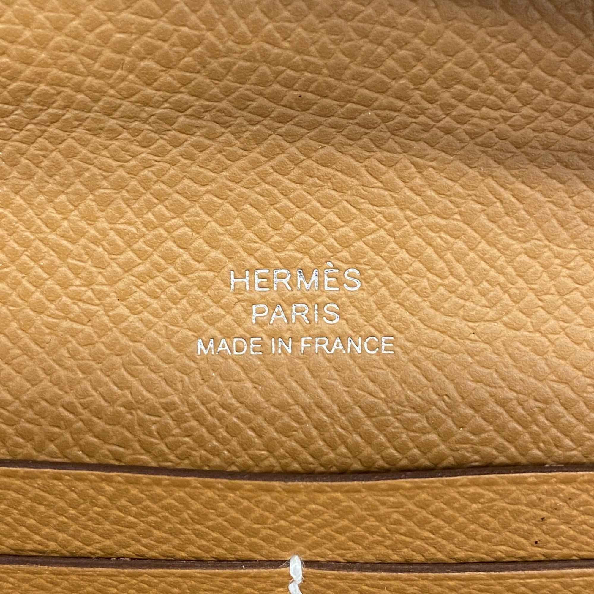 Hermes Gold Leather Chain/Shoulder Wallet (Pre-Owned)
