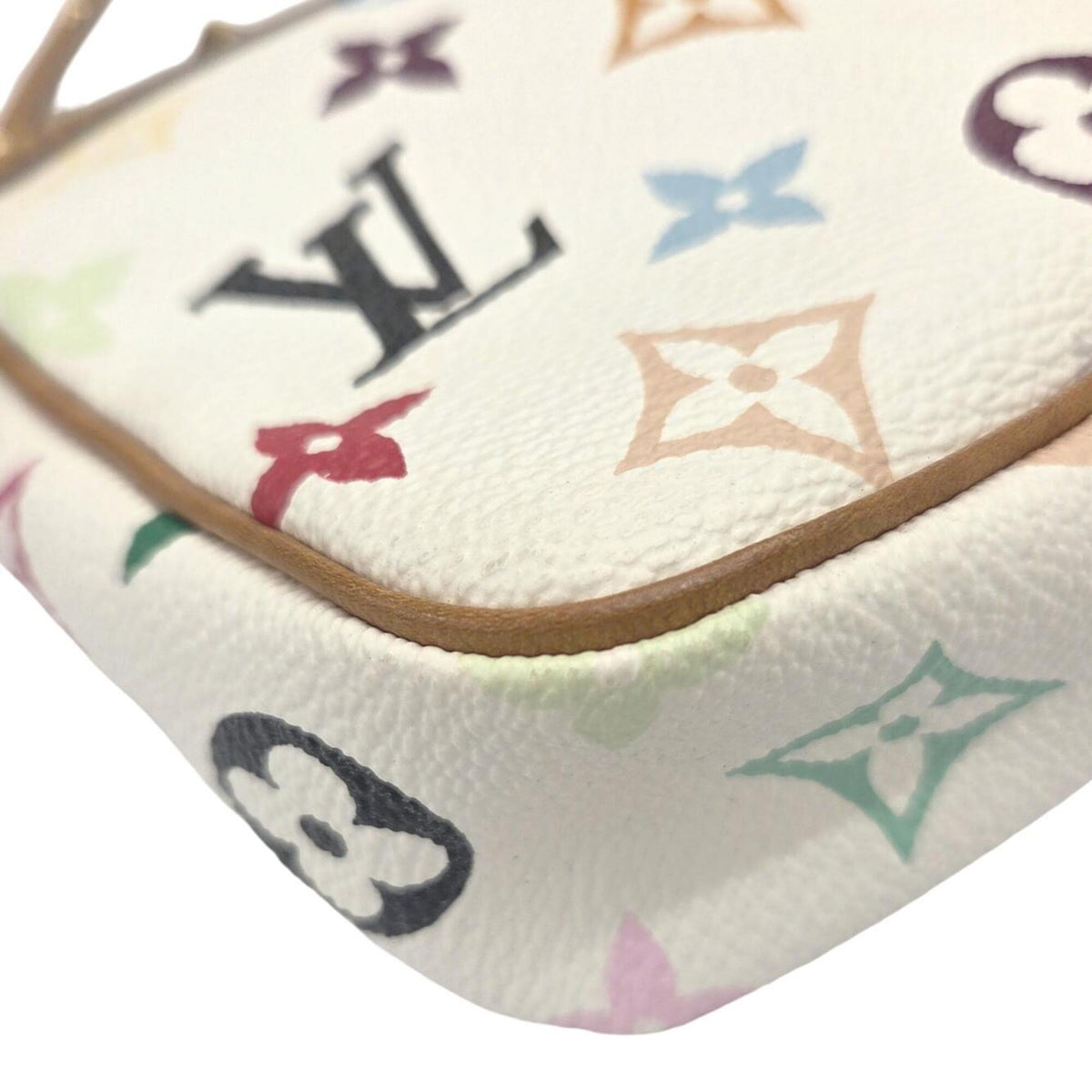 Louis Vuitton Blanc Monogram Multicolore Pochette Pouch (Pre-Owned)