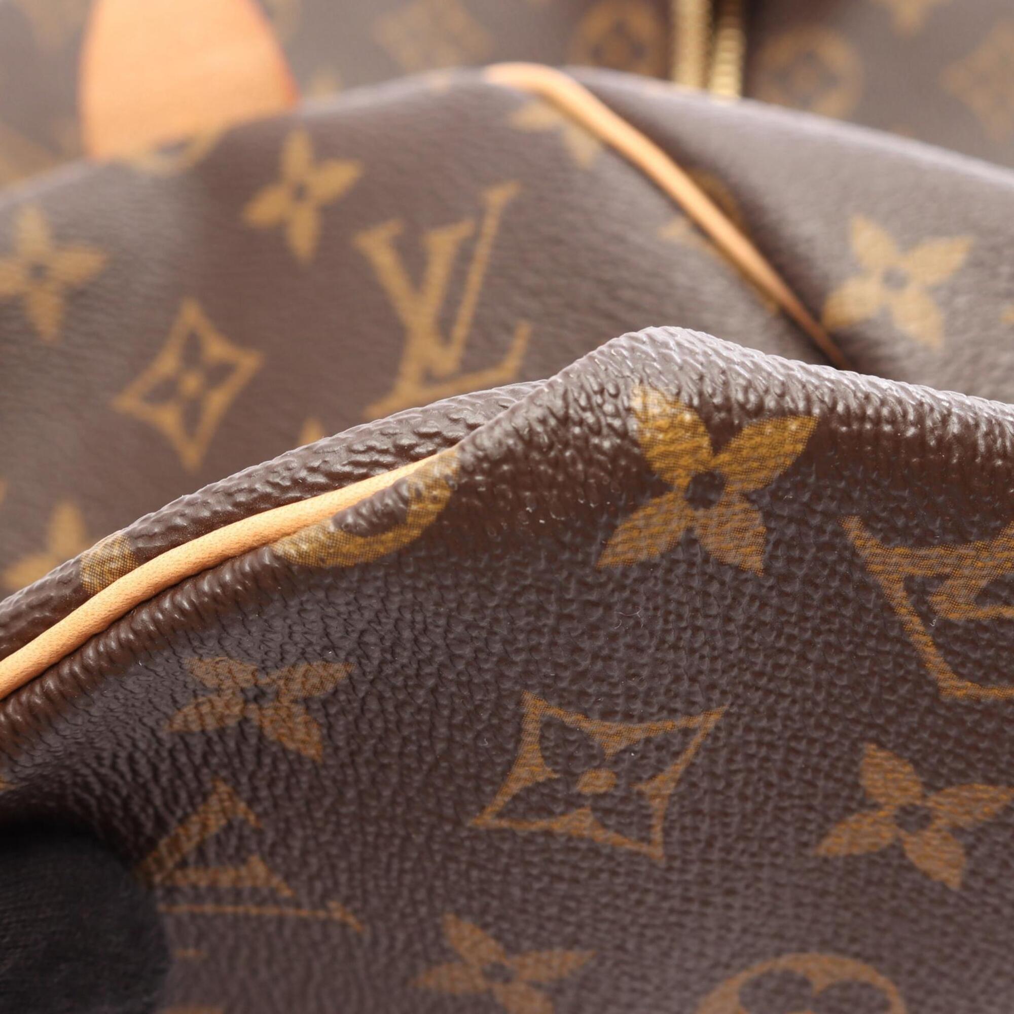 Louis Vuitton Brown Monogram Coated Canvas Leather Boston Bag Handbag (Pre-Owned)