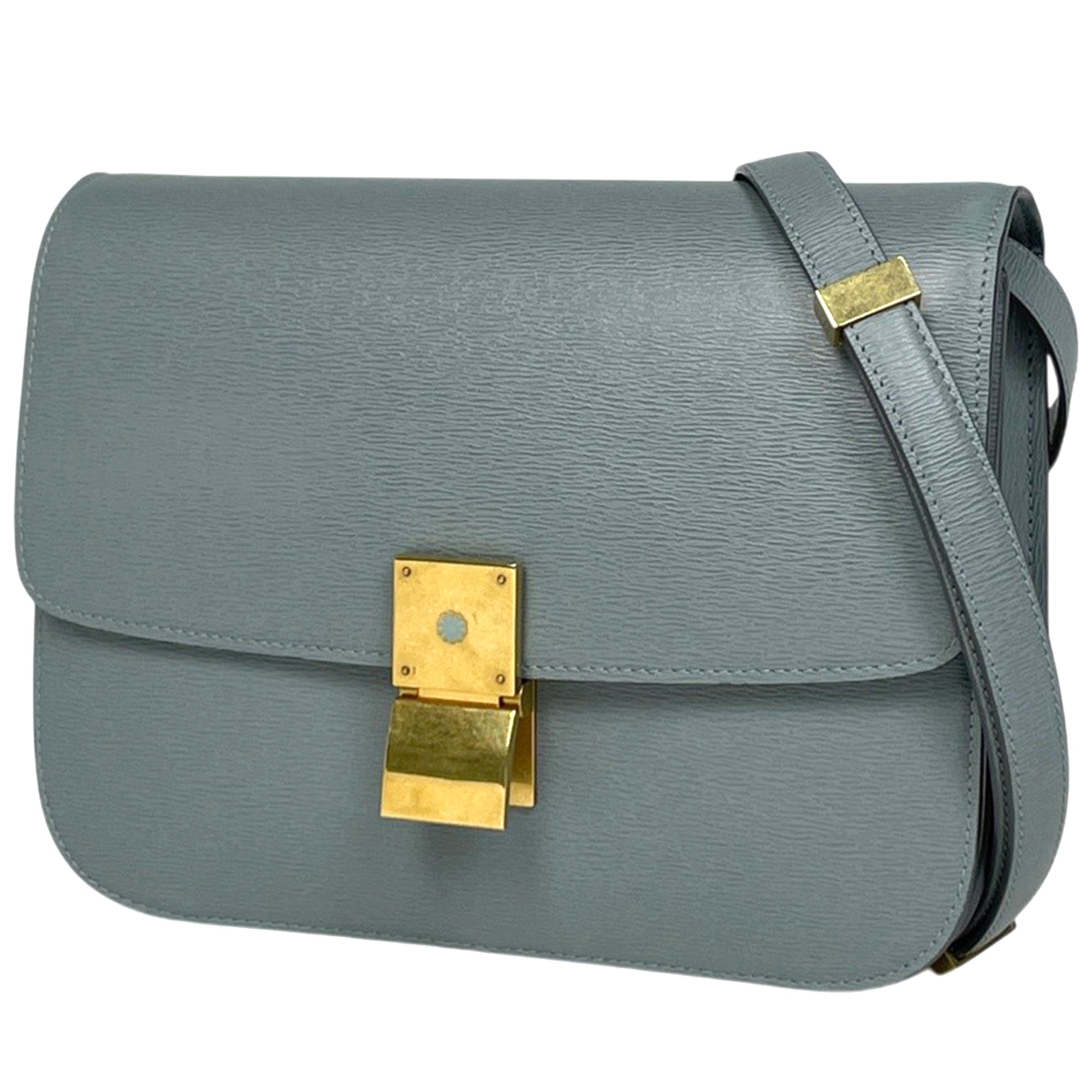 Celine Blue Leather Shoulder Bag (Pre-Owned)