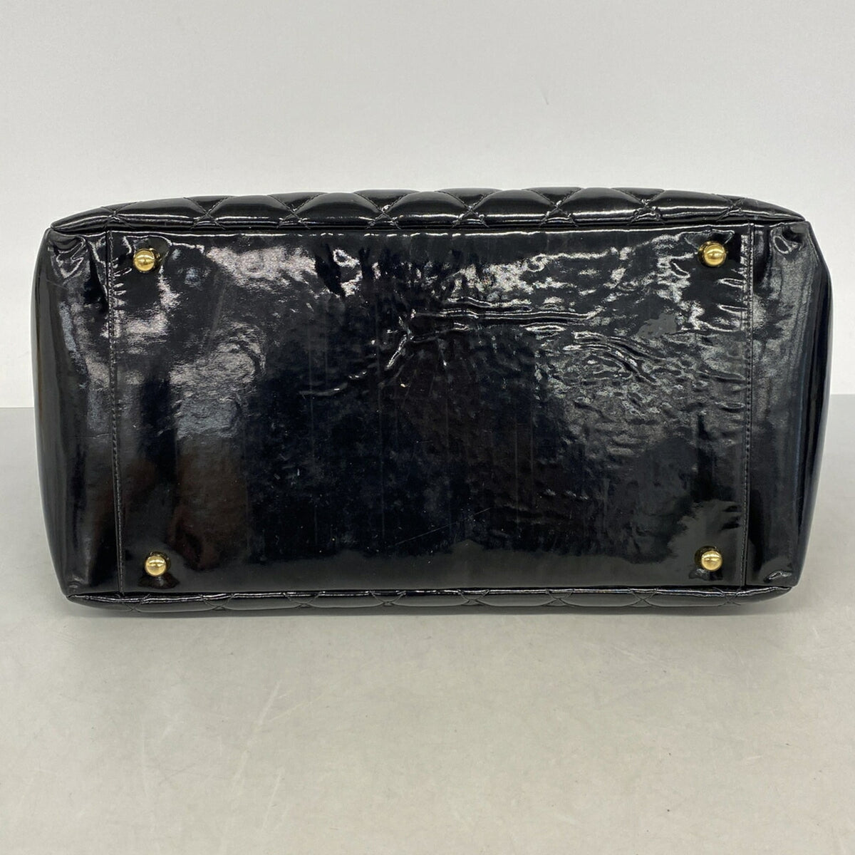Chanel Black Patent Leather Tote Bag (Pre-Owned)