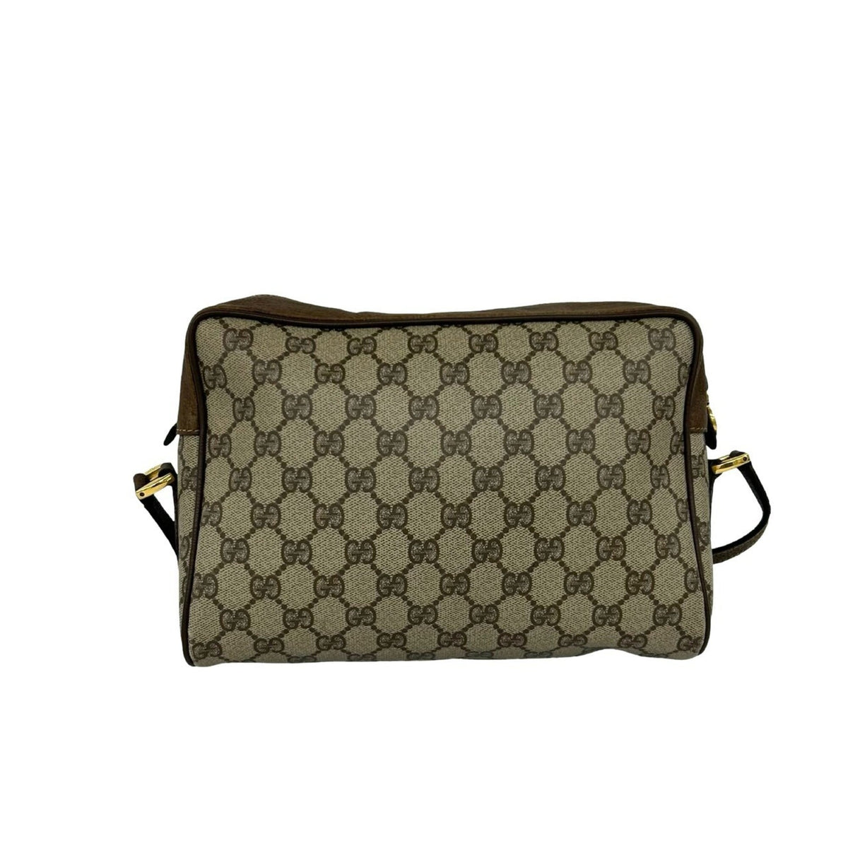 Gucci Brown Green Red Color Leather Pvc Pochette Shoulder Bag (Pre-Owned)