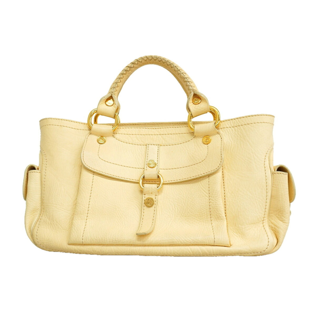Celine Cream Leather Handbag (Pre-Owned)