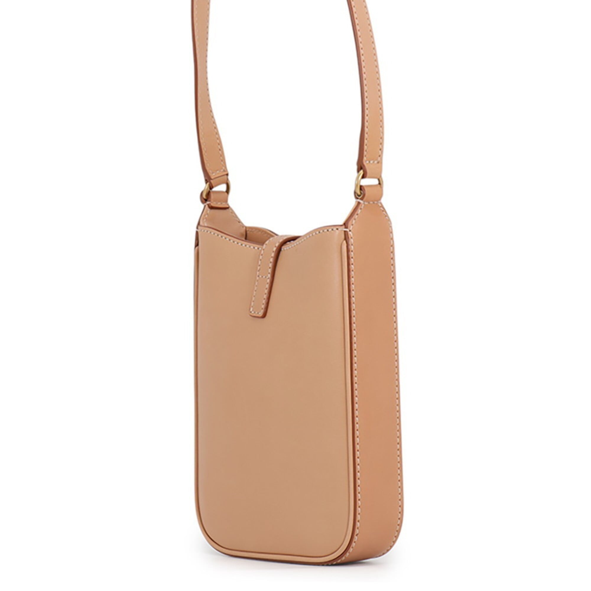 Yves Saint Laurent Beige Leather Handbag Shoulder Bag (Pre-Owned)