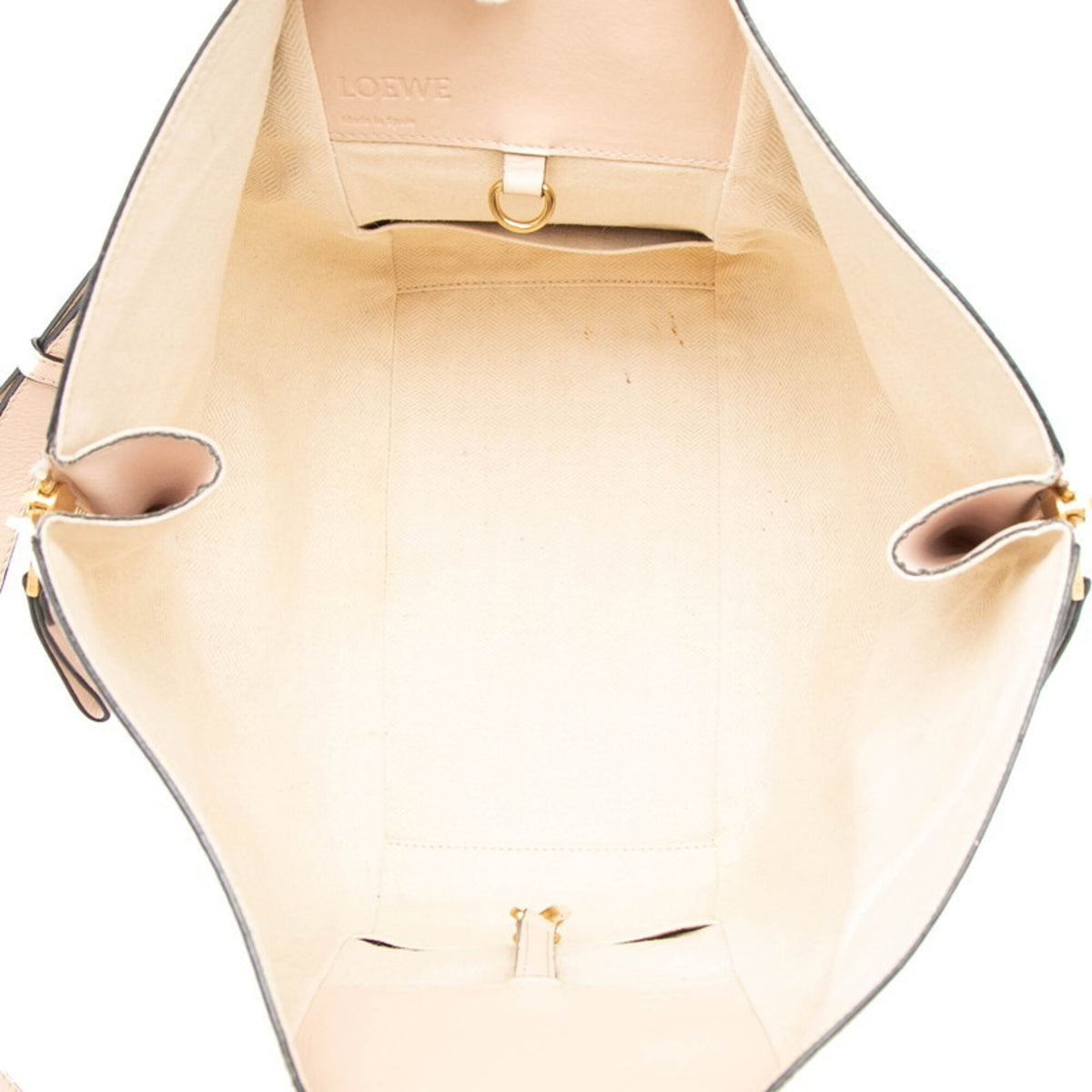Loewe Hammock Pink Beige Leather Handbag Shoulder Bag (Pre-Owned)