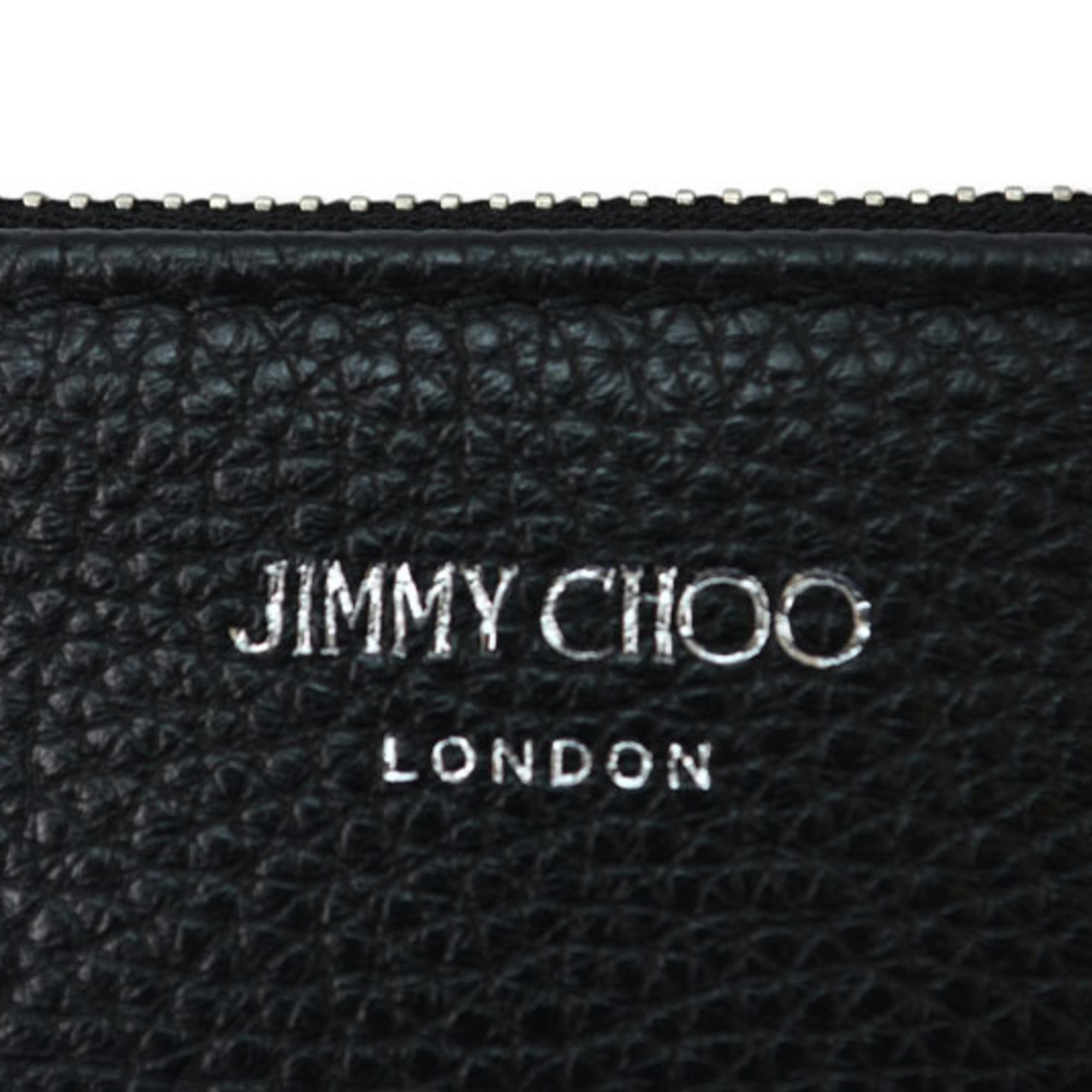 Jimmy Choo Black Leather Coin Purse/Coin Case (Pre-Owned)