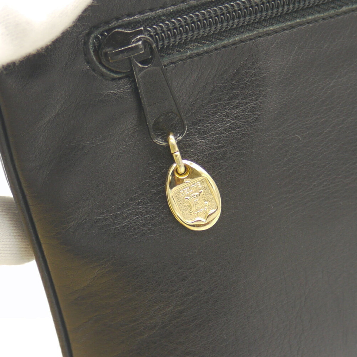 Celine Black Leather Clutch Bag (Pre-Owned)
