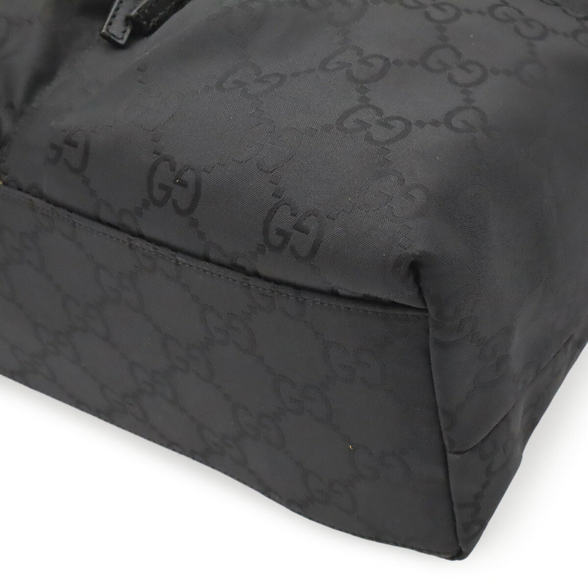 Gucci Black Nylon Leather Backpack (Pre-Owned)