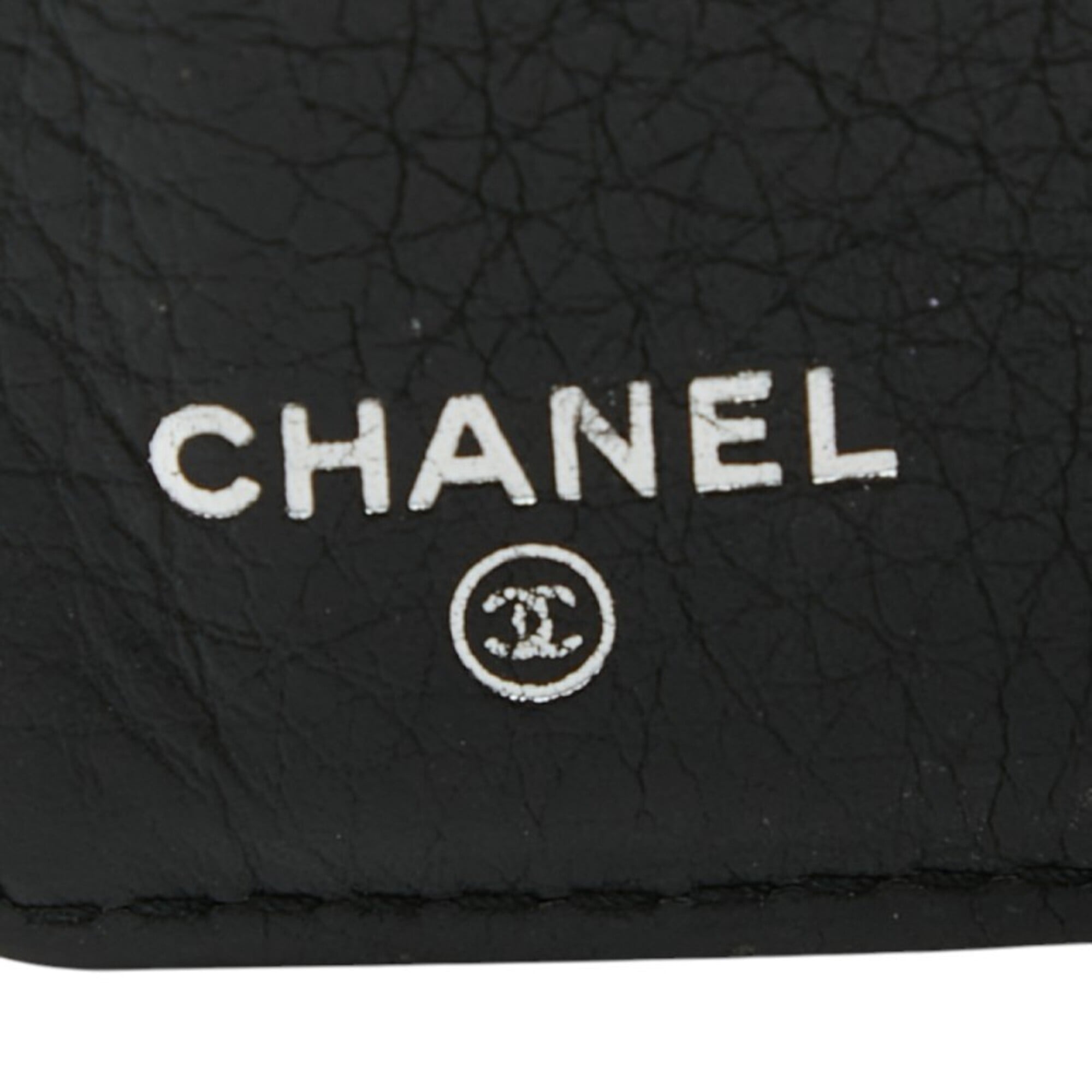 Chanel Black Leather Long Wallet (Bi-Fold) (Pre-Owned)
