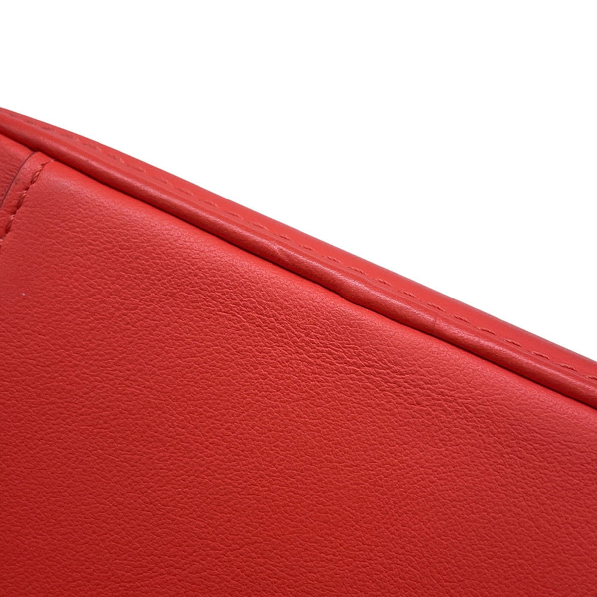 Fendi Red Color Leather Suede Handbag (Pre-Owned)