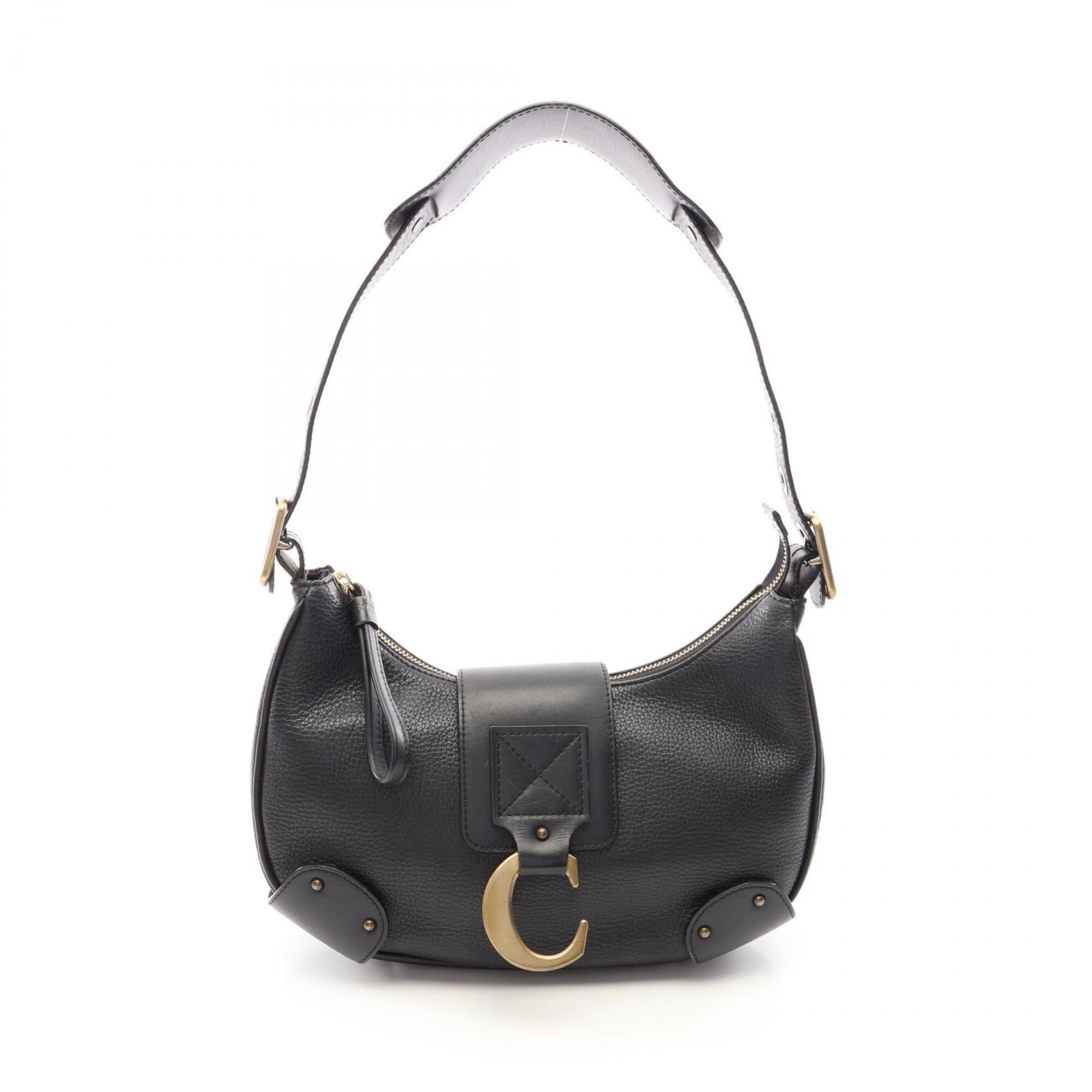 Chloé Black Leather Handbag Shoulder Bag (Pre-Owned)