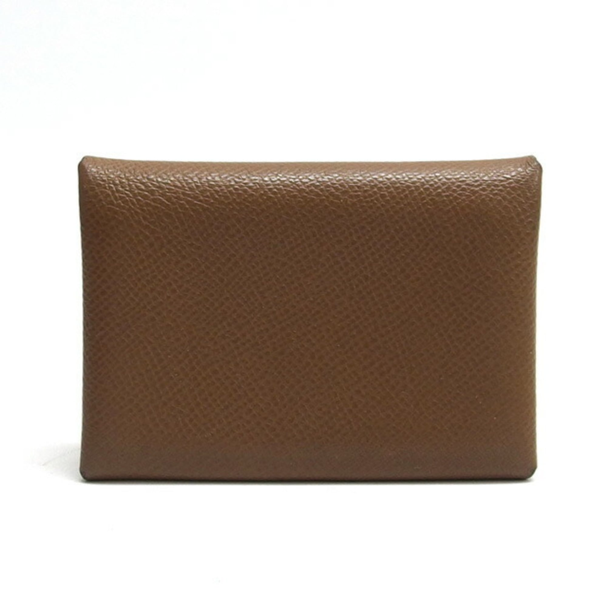 Hermes Brown Marron Epsom Leather Coin Purse/Coin Case (Pre-Owned)