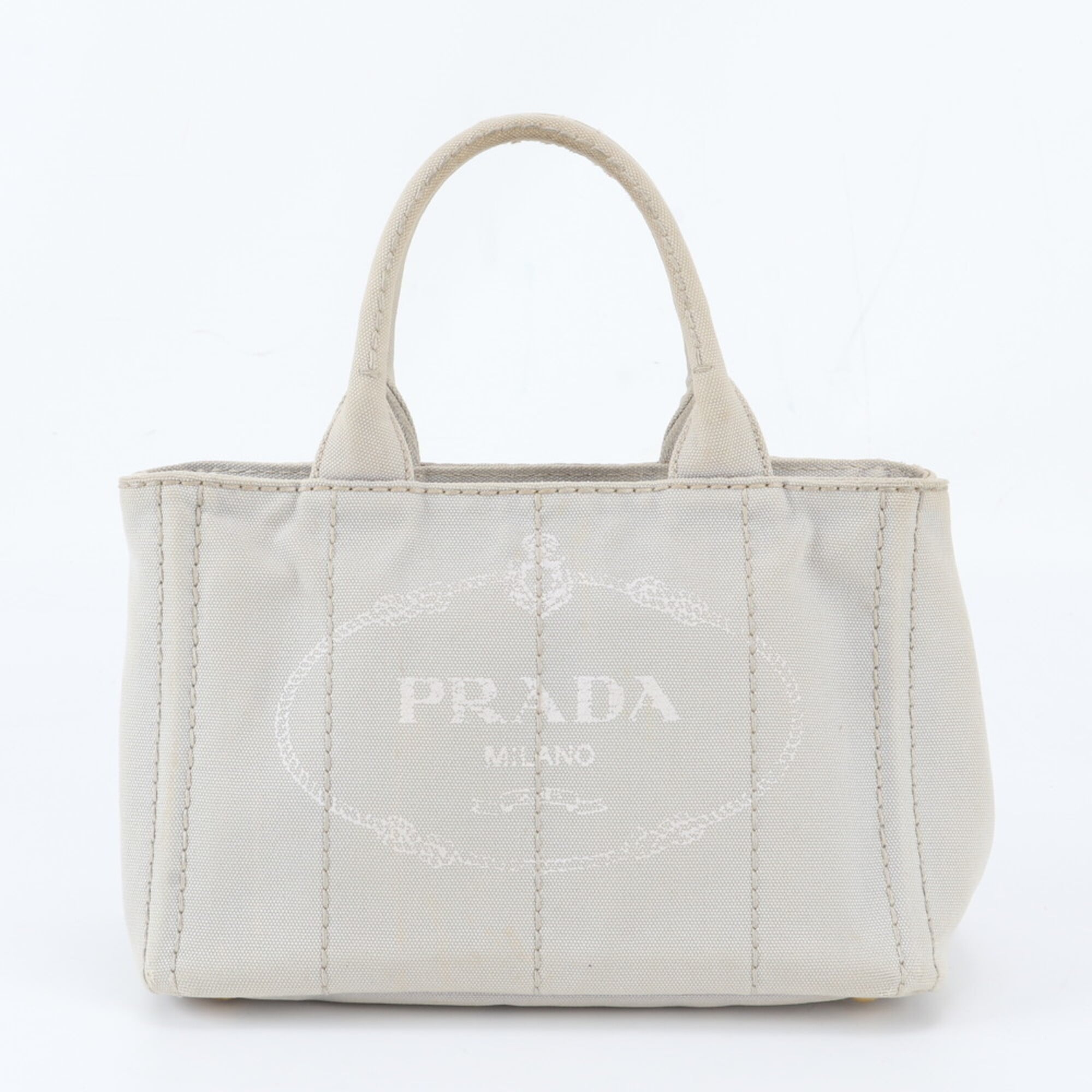 Prada Gray Canapa Handbag Tote Bag (Pre-Owned)