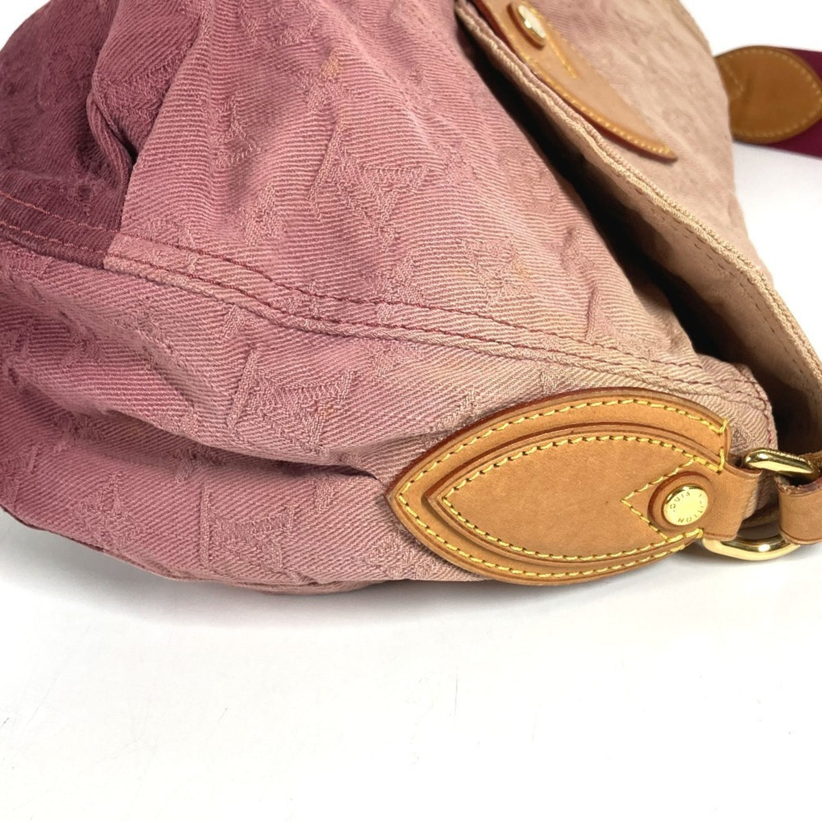 Louis Vuitton Monogram Denim Pink Rouge Fauviste Monogram Denim Shoulder Bag (Pre-Owned)