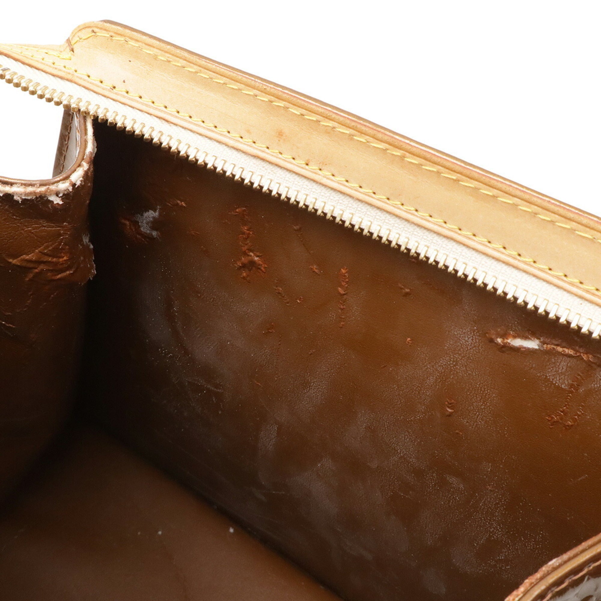 Louis Vuitton Bronze Leather Handbag (Pre-Owned)
