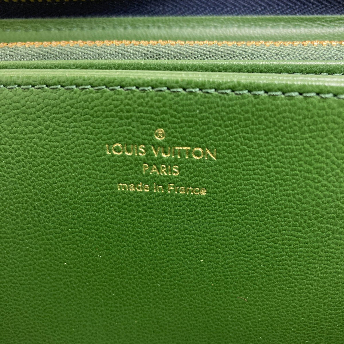 Louis Vuitton Blue Green Leather Long Wallet (Bi-Fold) (Pre-Owned)