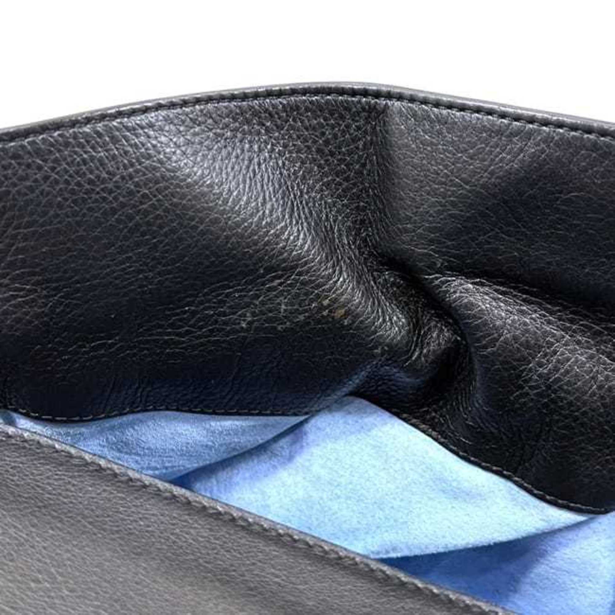 Bvlgari Black Leather Tote Bag (Pre-Owned)