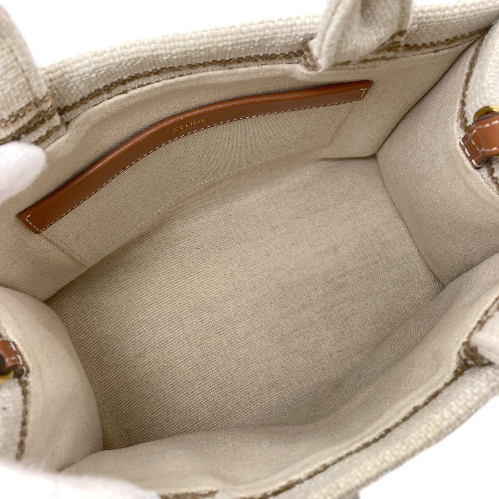 Celine Beige Canvas Handbag (Pre-Owned)