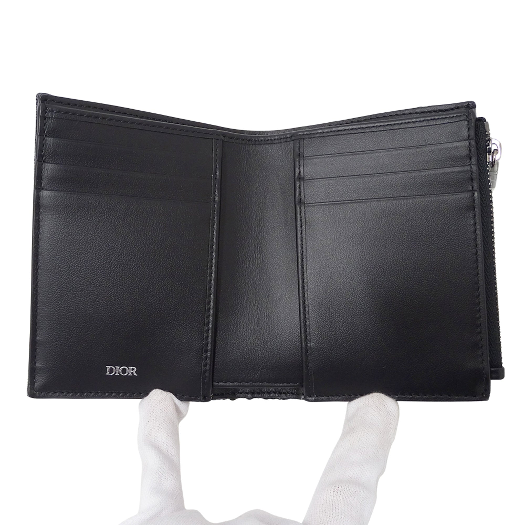 Christian Dior Black Jacquard Wallet (Bi-Fold) (Pre-Owned)