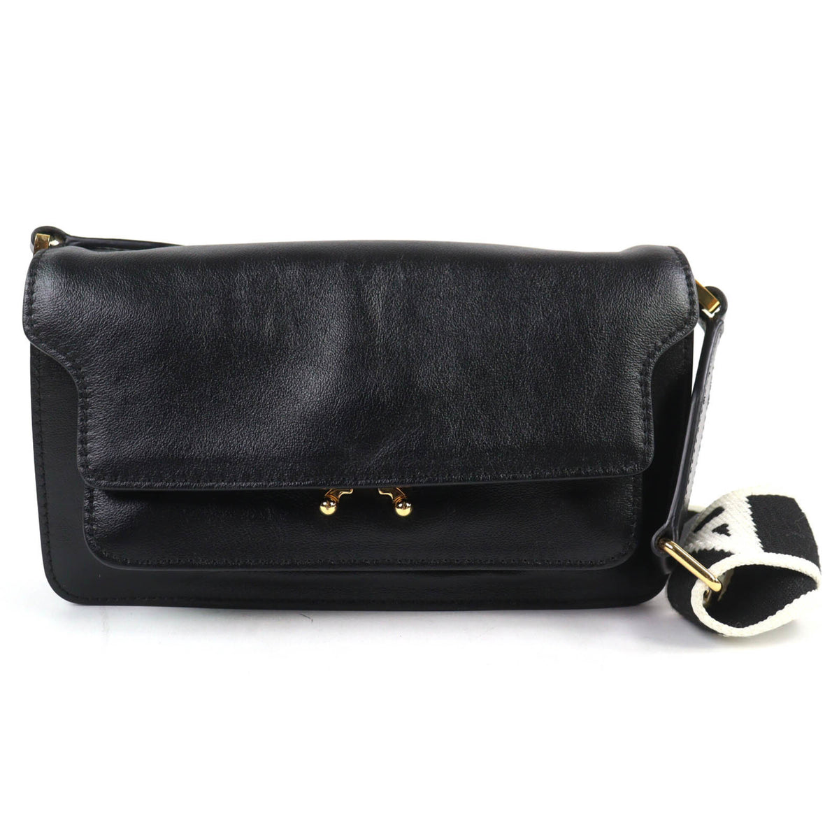 Marni Black Leather Shoulder Bag (Pre-Owned)
