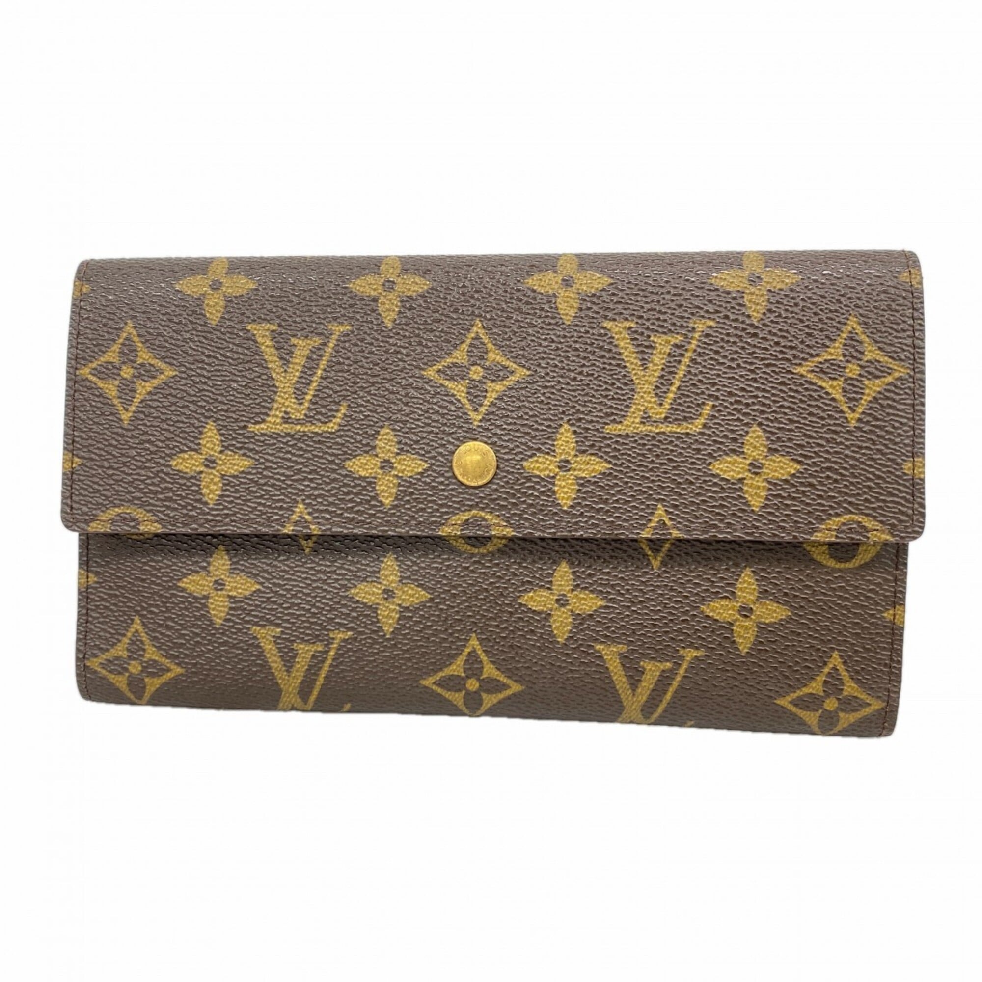 Louis Vuitton Brown Long Wallet (Tri-Fold) (Pre-Owned)