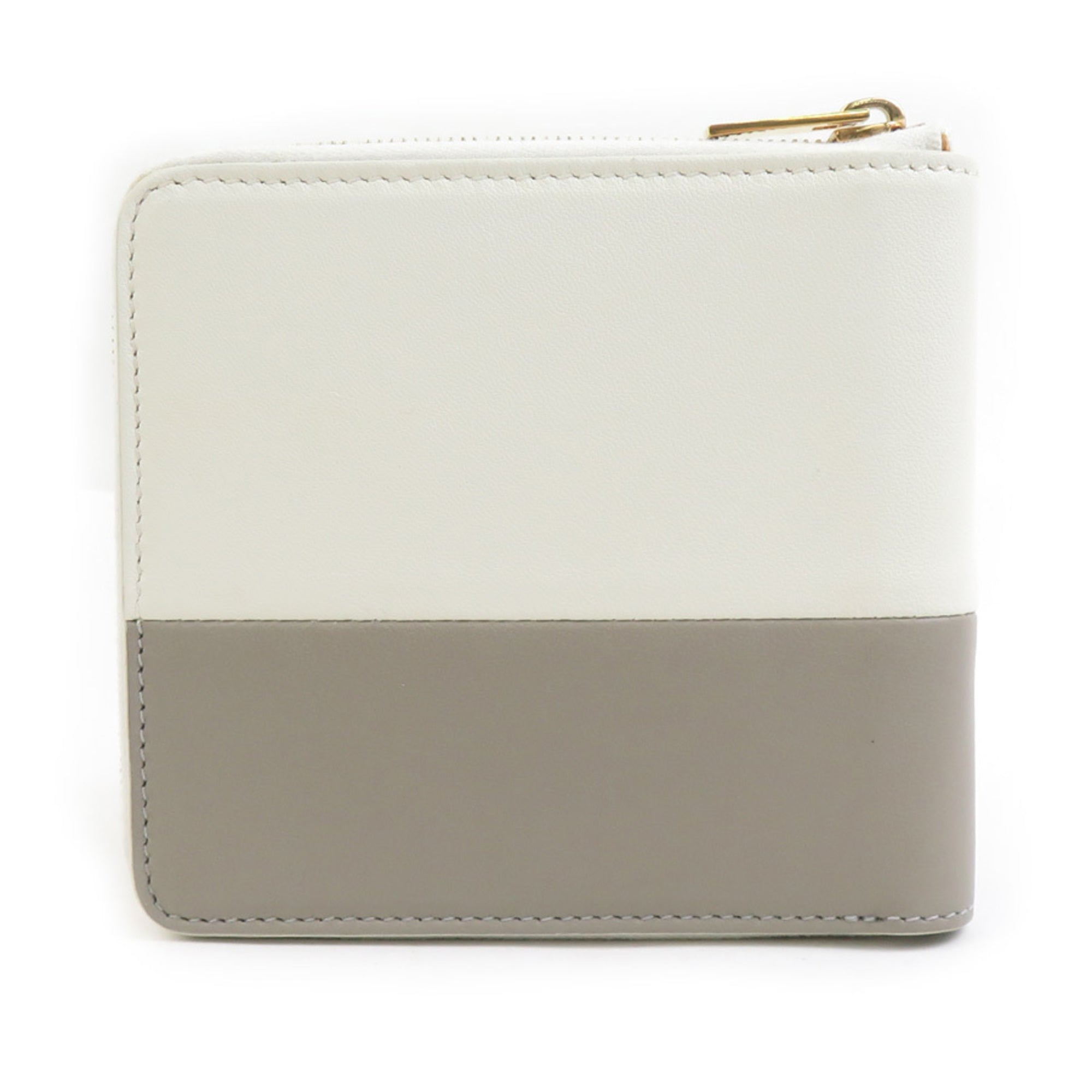Celine Gray Ivory Leather Wallet (Bi-Fold) (Pre-Owned)